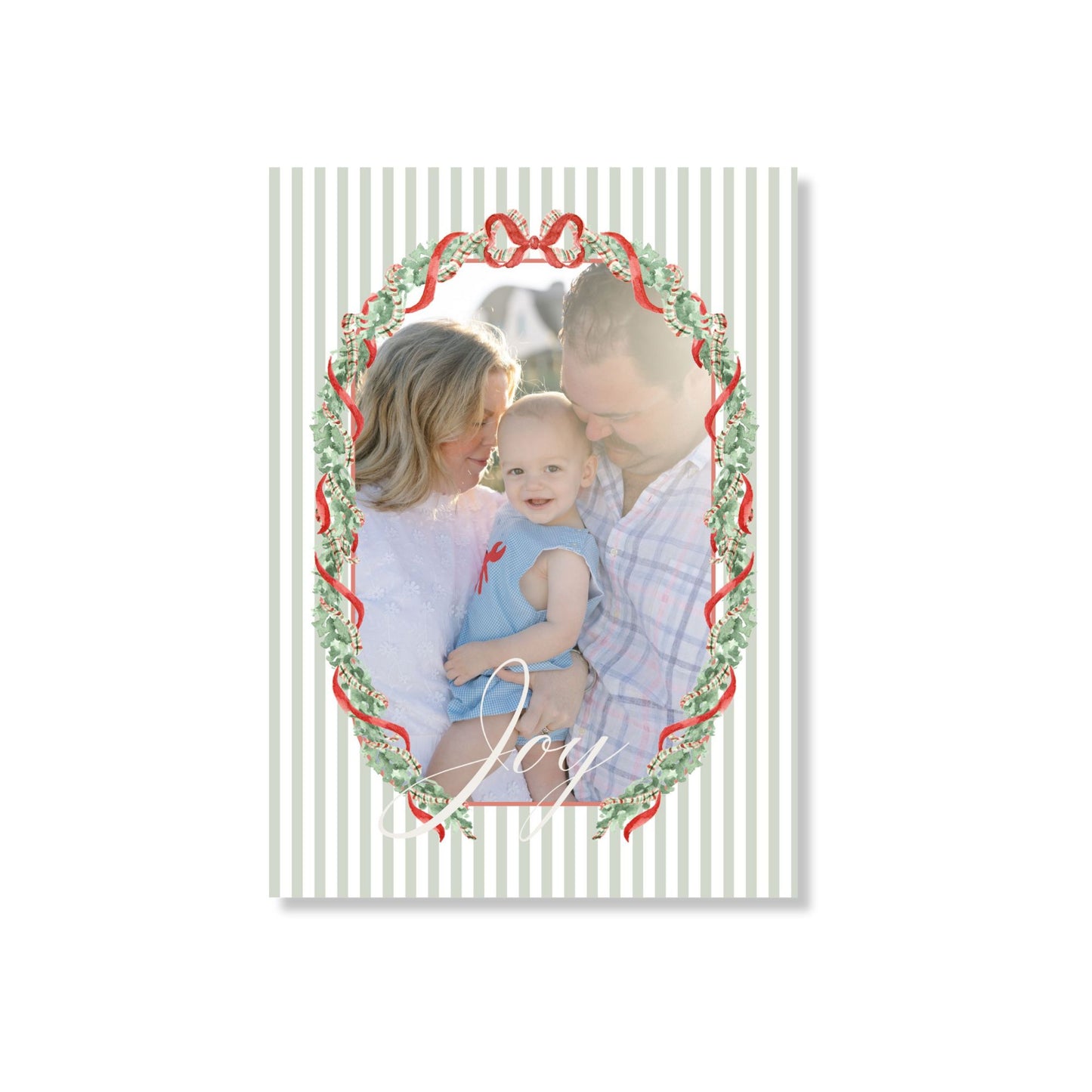 Oval Classic Christmas Holiday Card