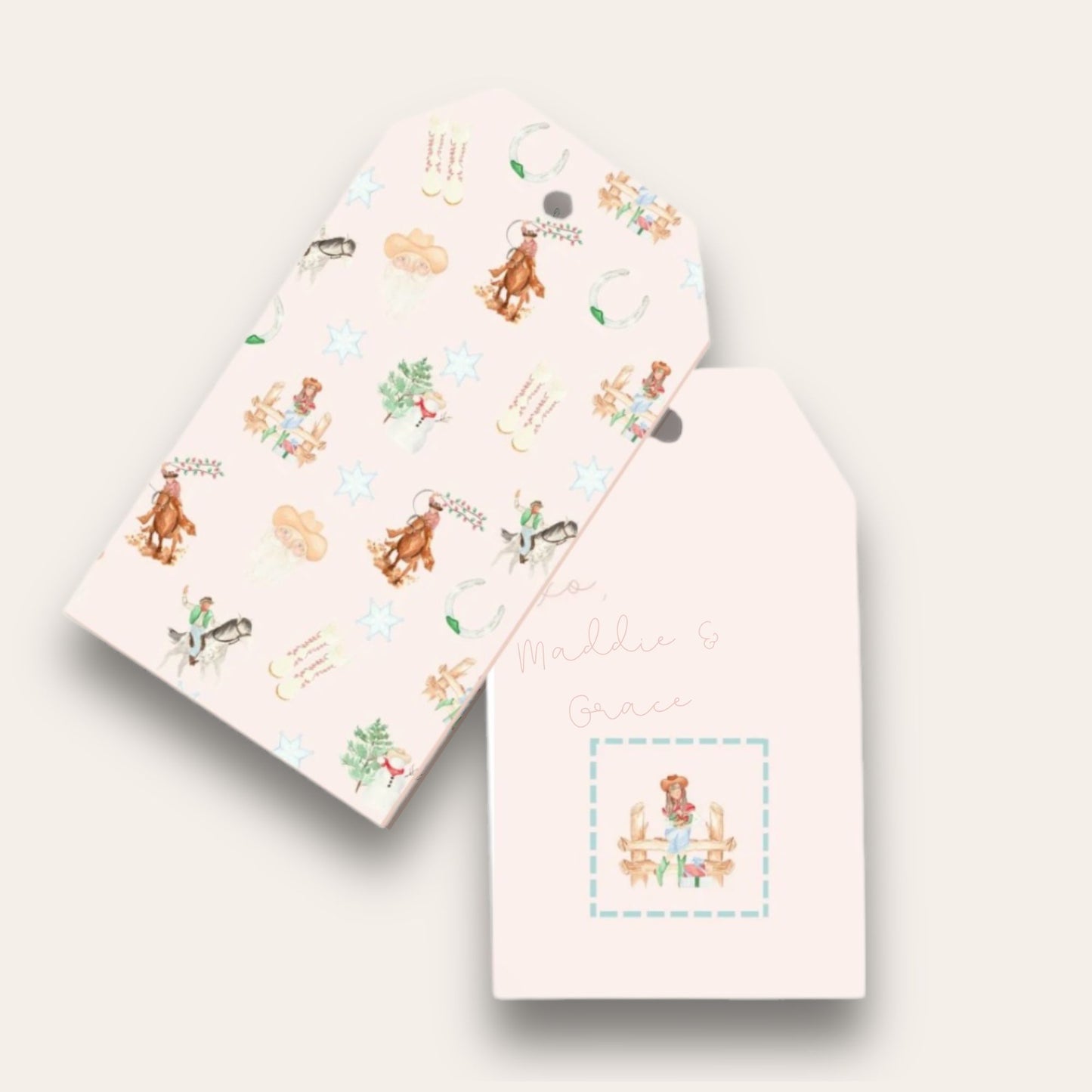 Gifty Cowgirl Big Gift Tags