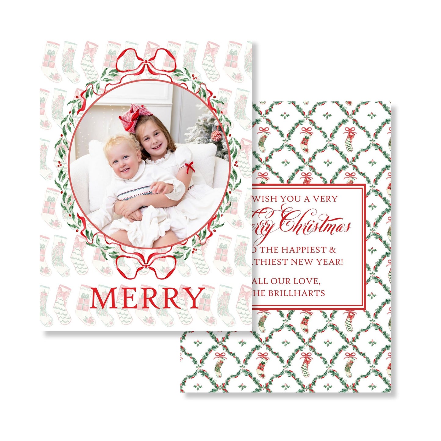 Cross Stitch Stockings For Life Holiday Card