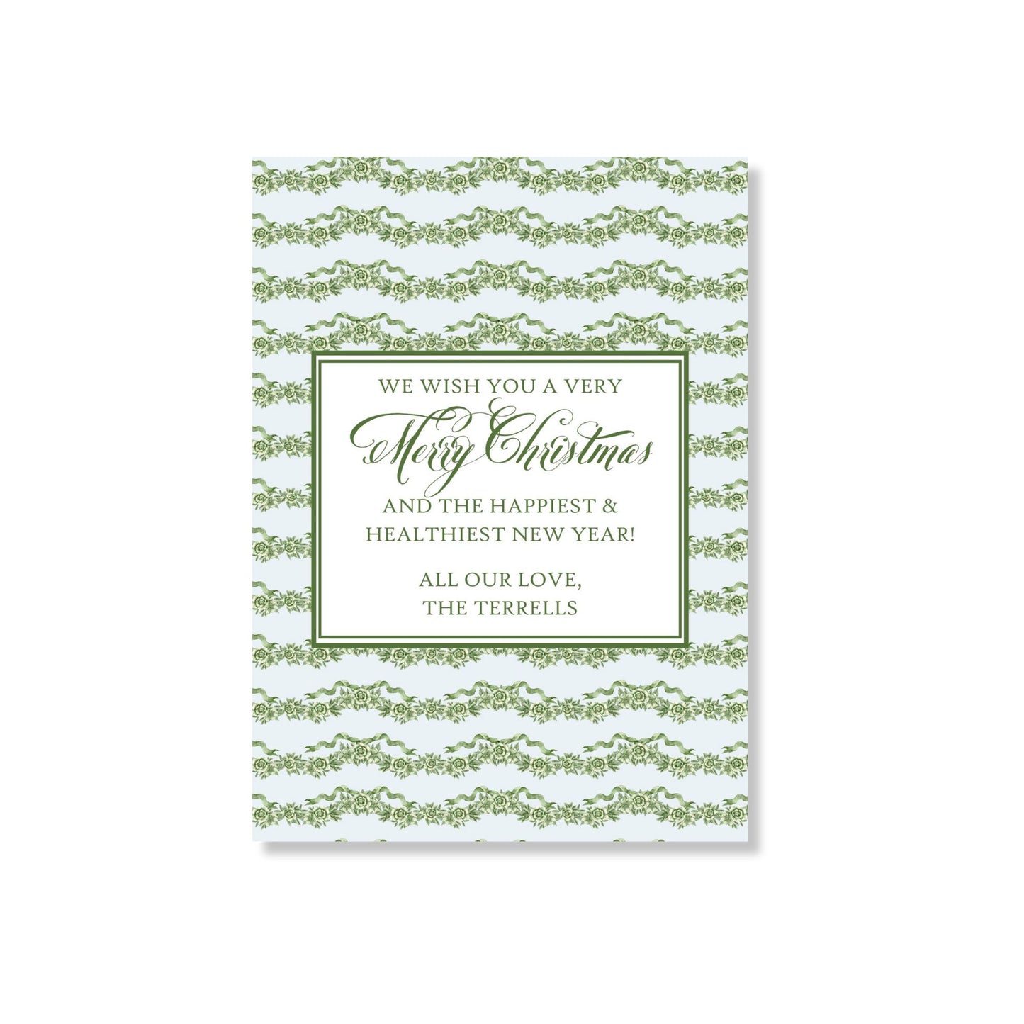 Gladly Green Holiday Card