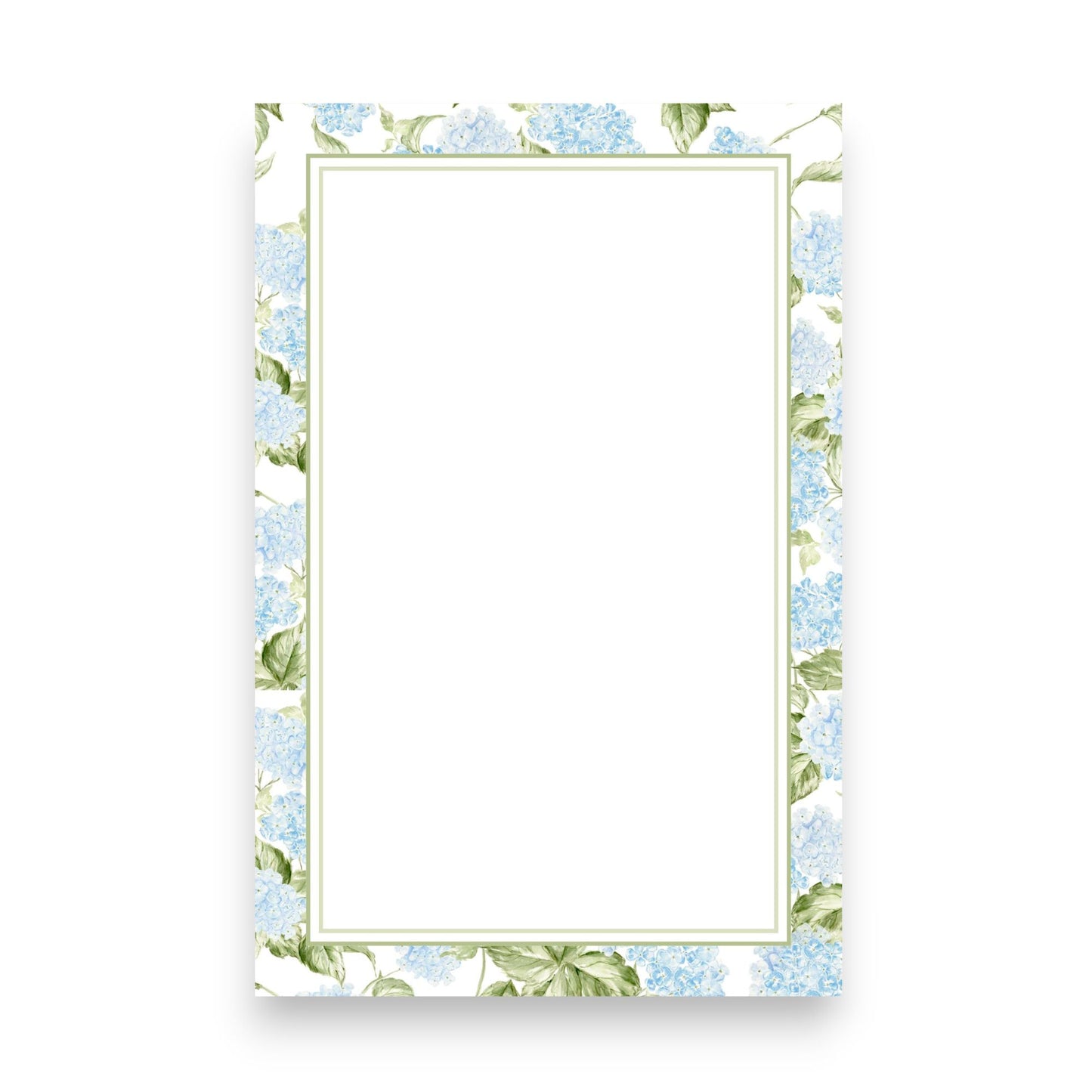 Hydrangea Border Skinny Chunk Notepad