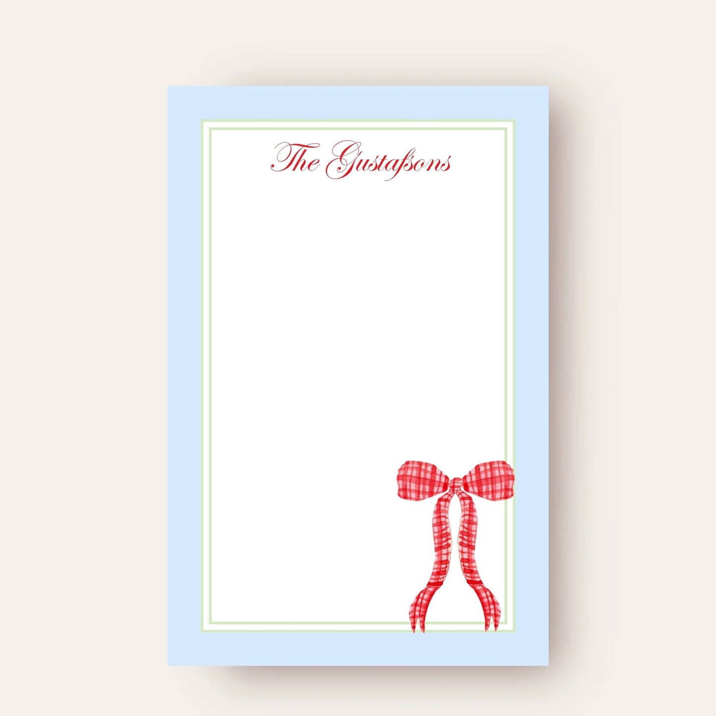 Perfectly Preppy with a Bow Skinny Chunk Notepad
