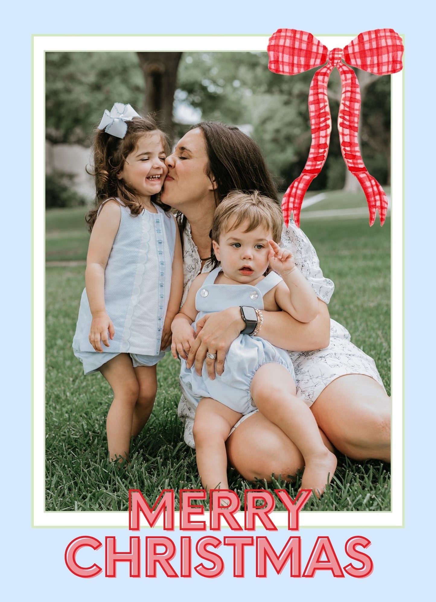 Perfectly Preppy with a Bow Holiday Card