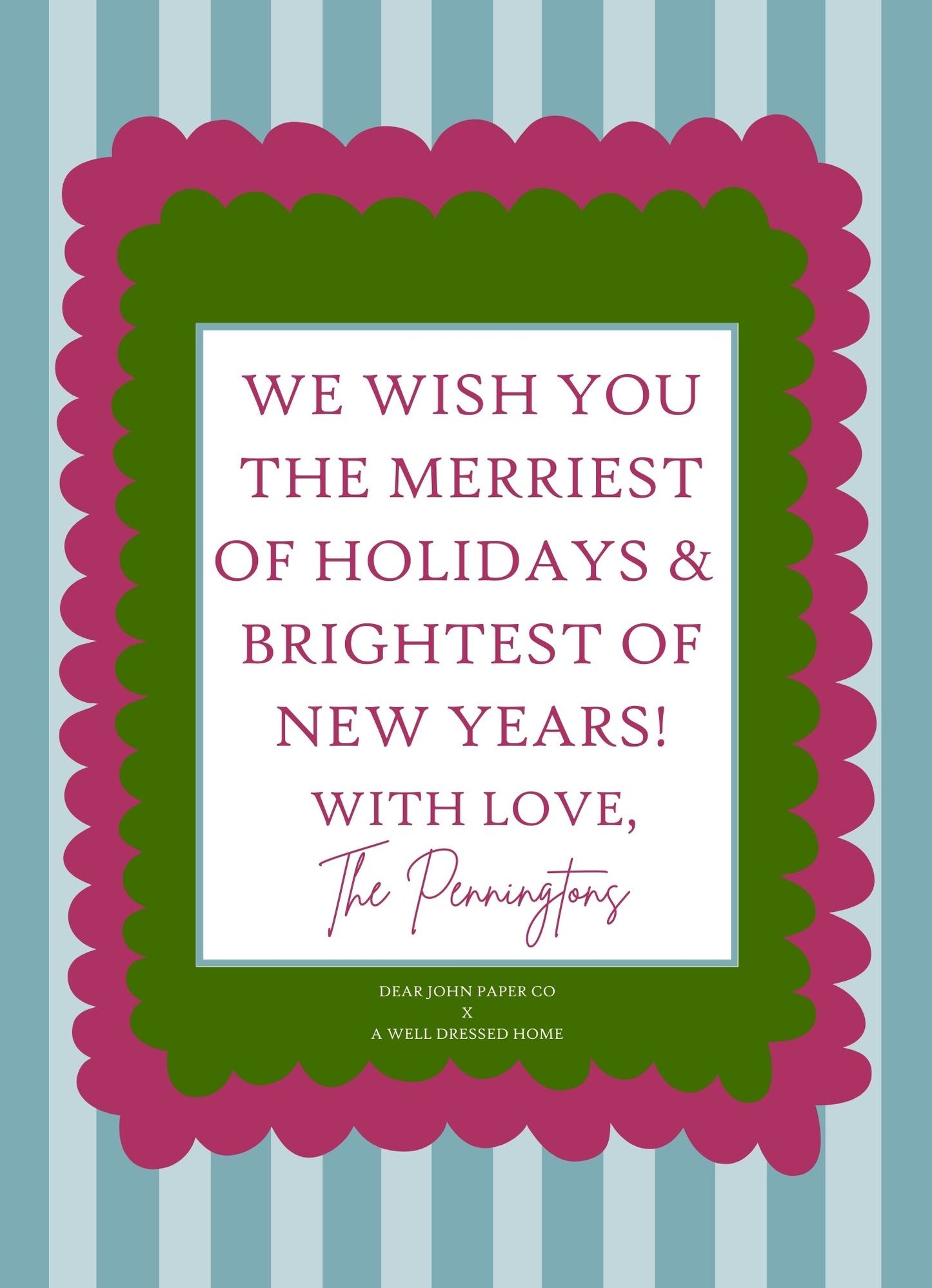 AWDH x DJPCo Scallop & Bright Holiday Card (Emily's Colorway)