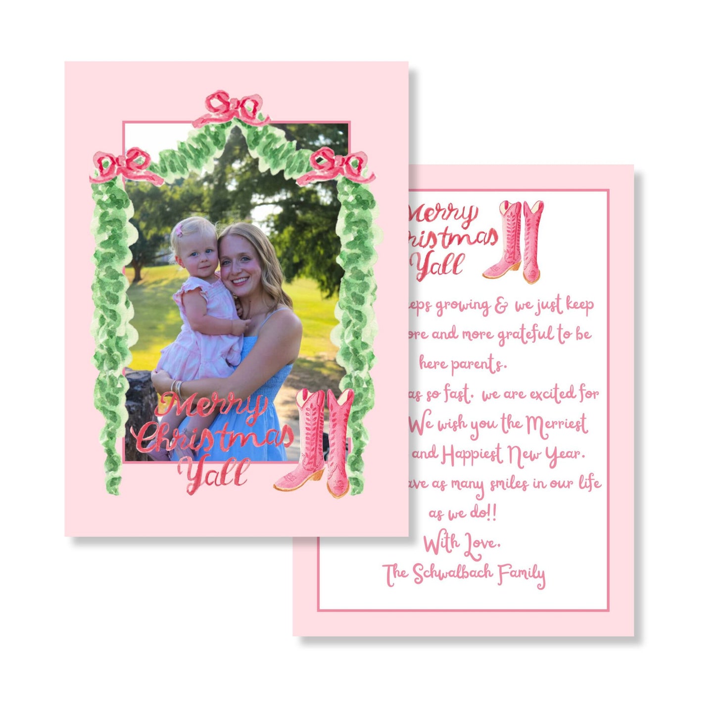 Petite-ly Pink Holiday Card