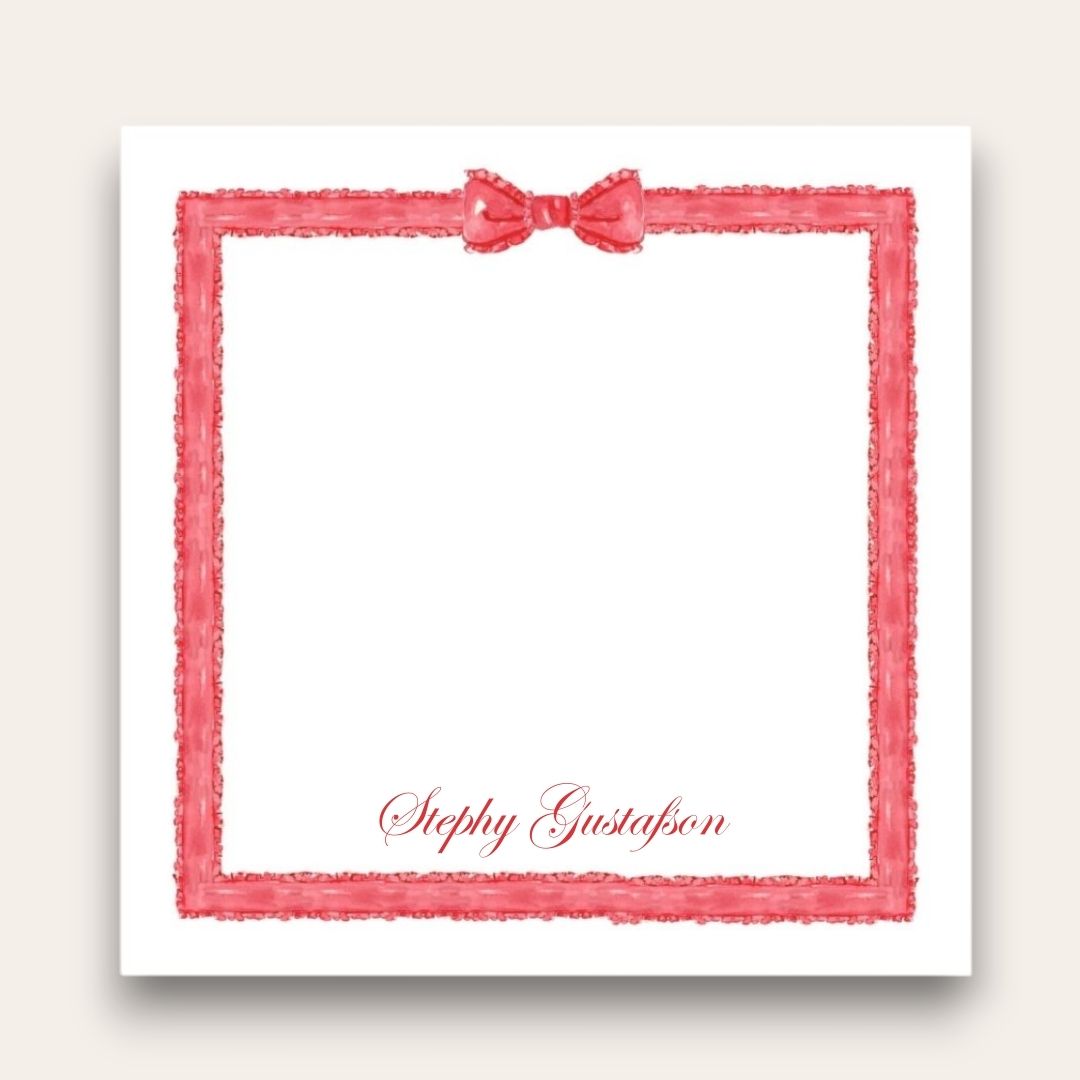Big Red Ribbon & Bow Big Chunky Notepad