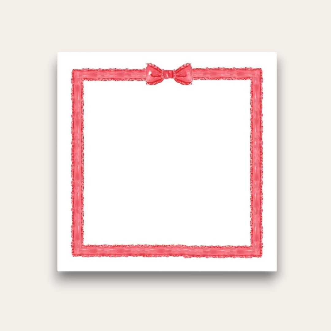 Big Red Ribbon & Bow Baby Chunk Notepad