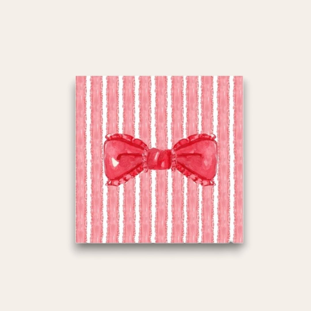 Big Red Bow Paper Coaster
