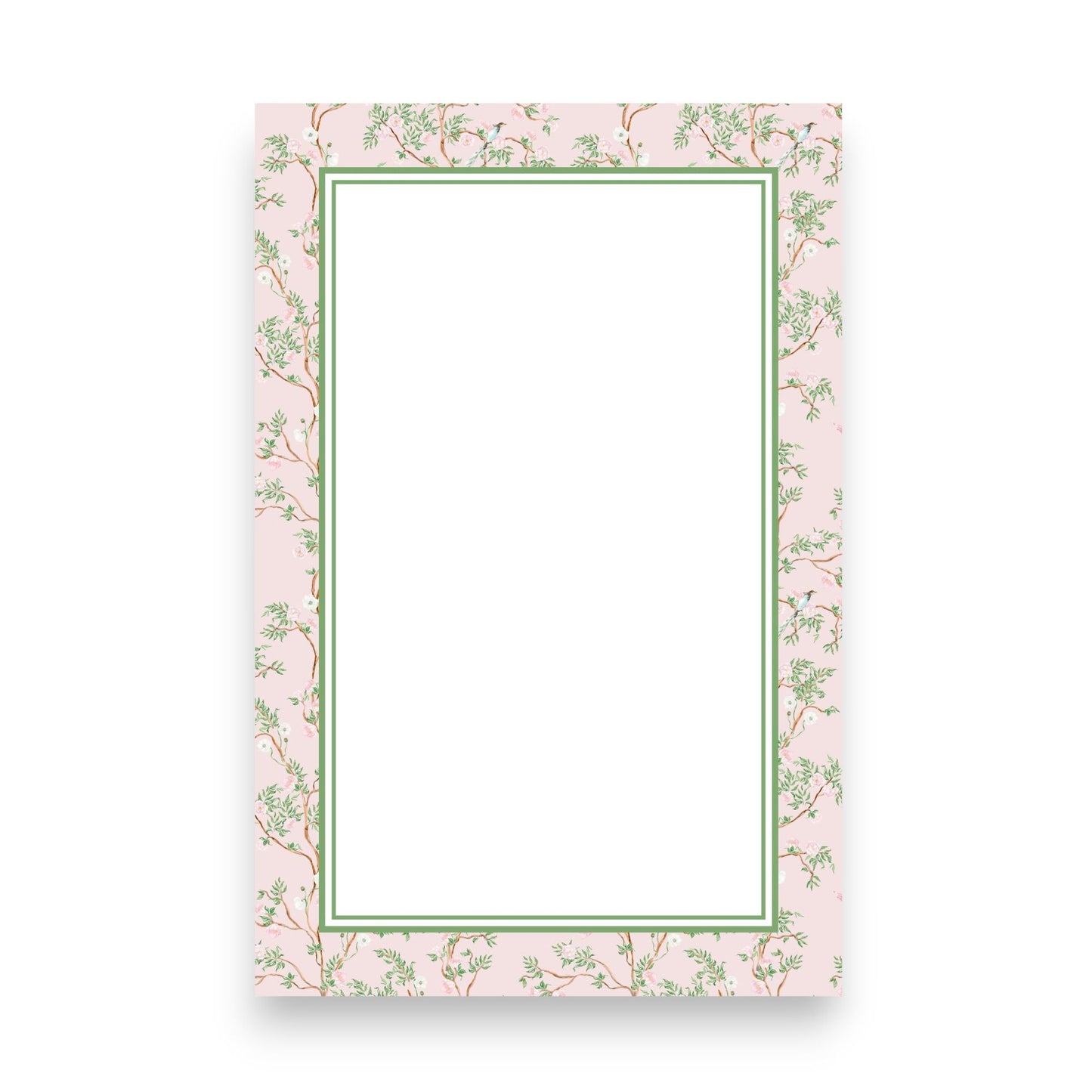 Pink Chinoiserie Skinny Chunk Notepad