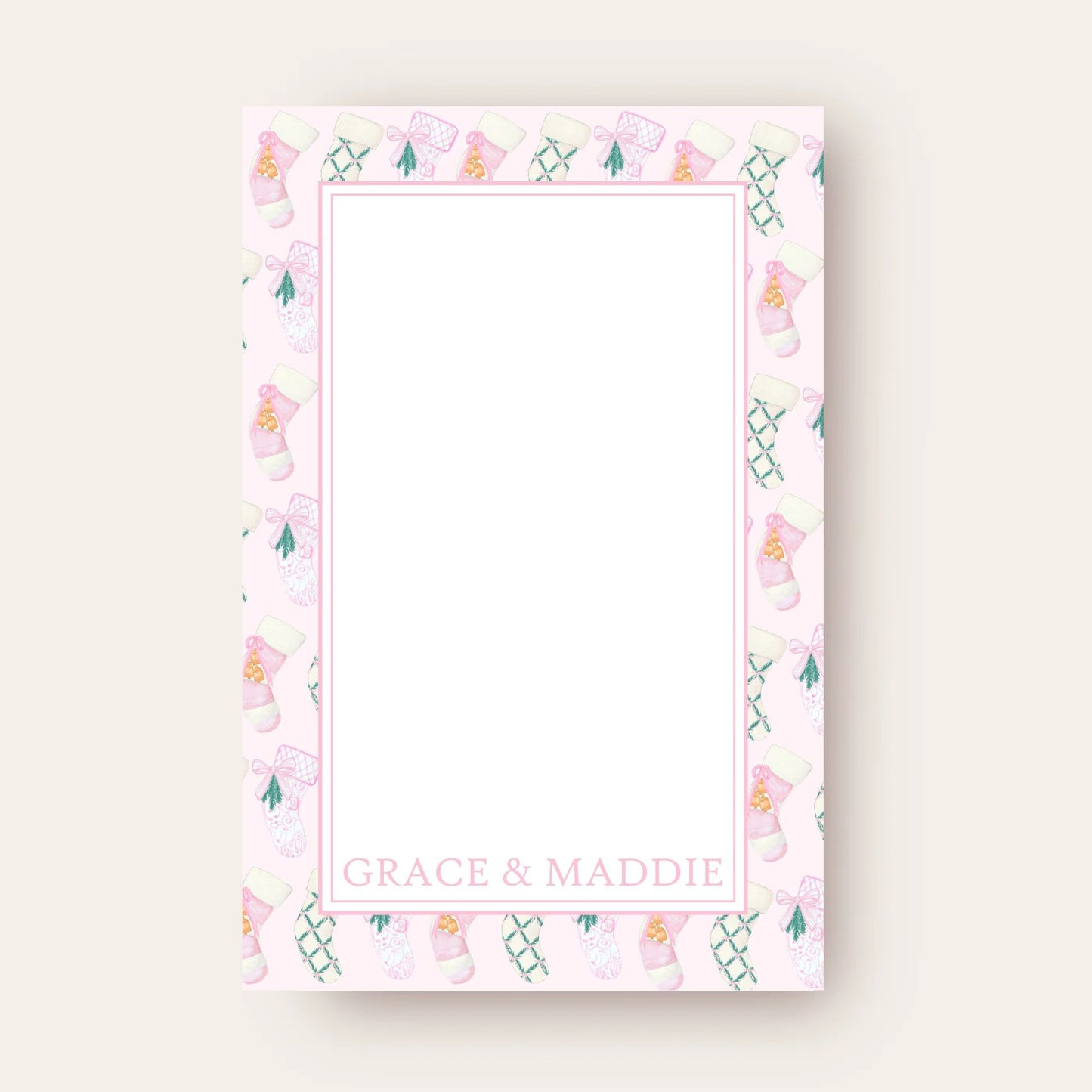 Sweet Stocking Skinny Chunk Notepad (Pink Edition)
