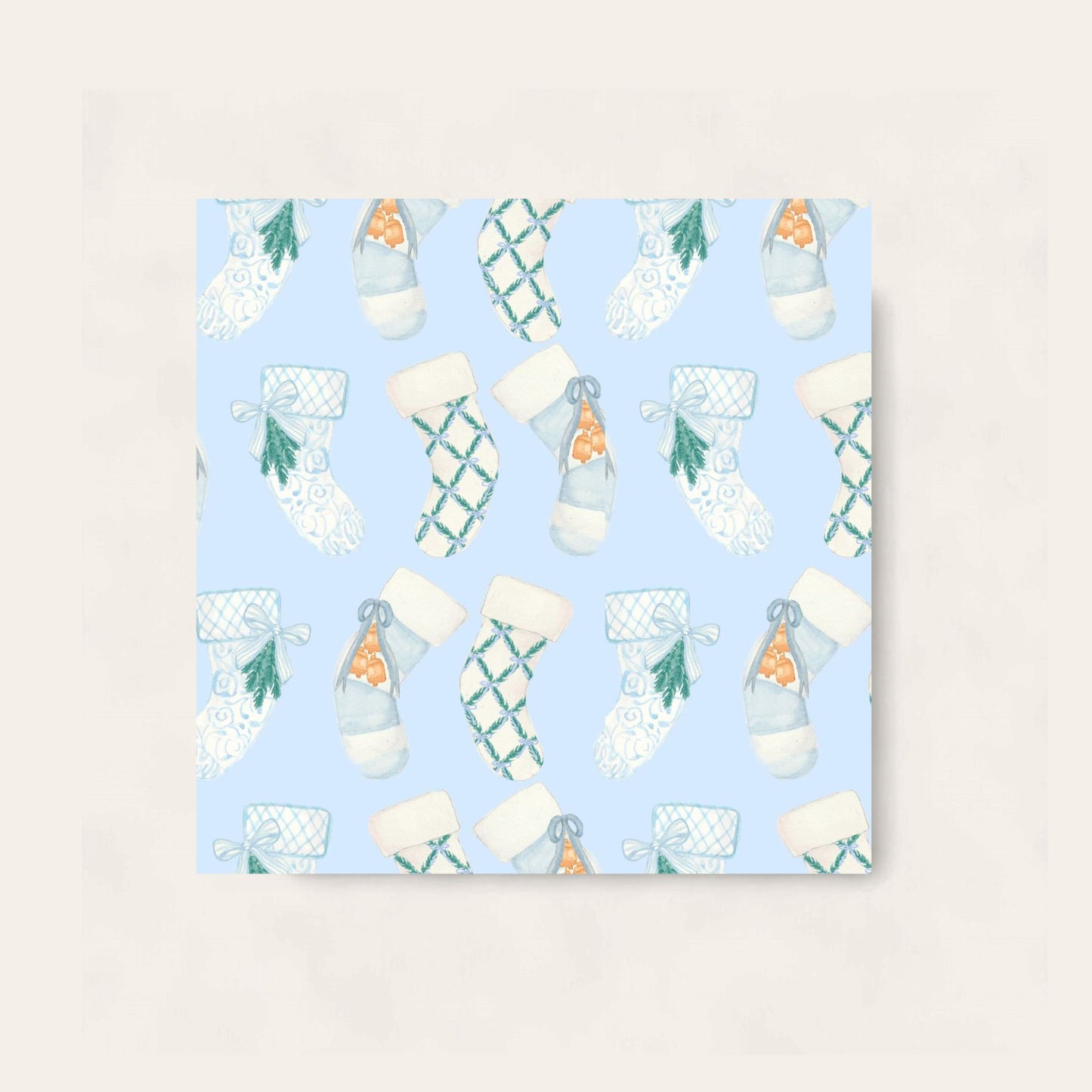 Sweet Stockings Paper Coaster (Blue Edition)