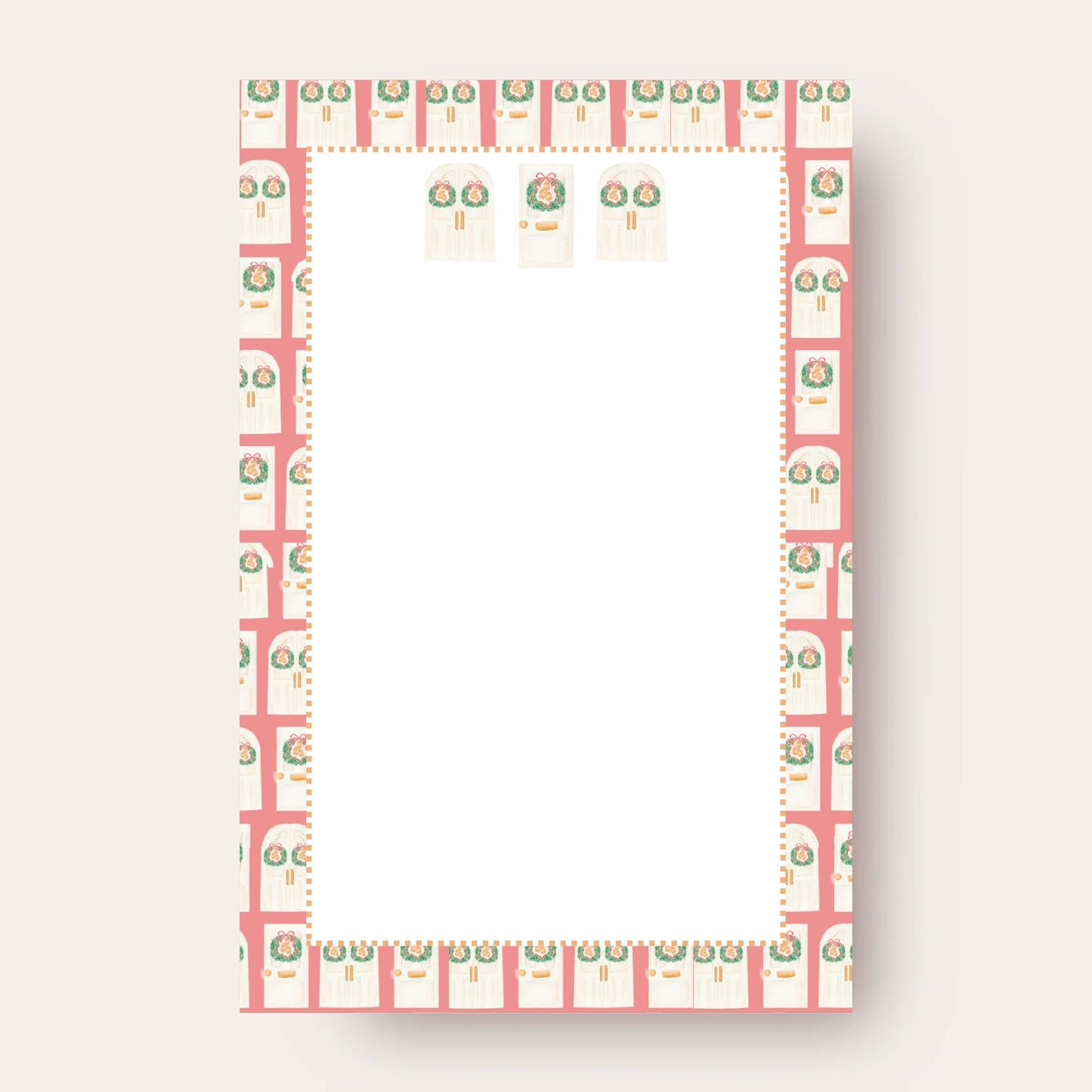 Happy Holiday Doors Skinny Chunk Notepad (White Edition)