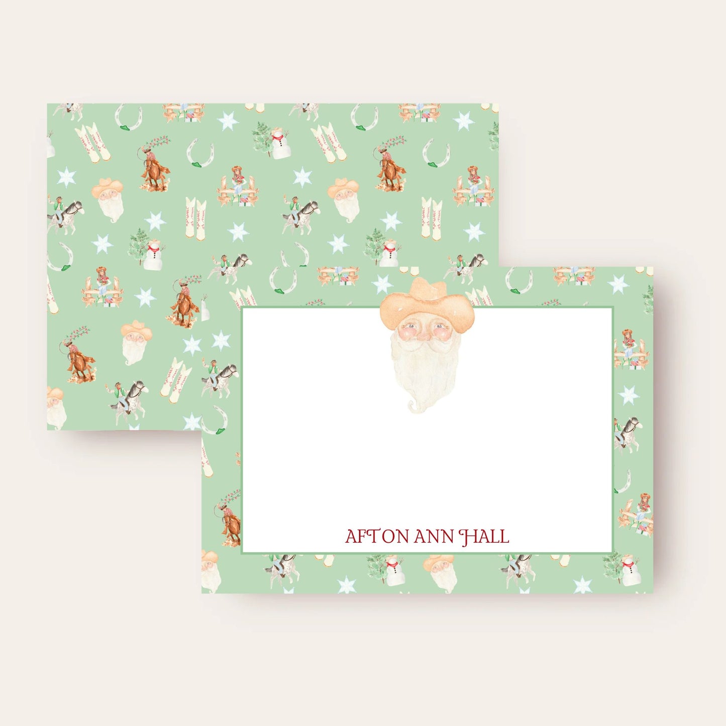 The Cowboy Santa Stationery Set (Mint Edition)