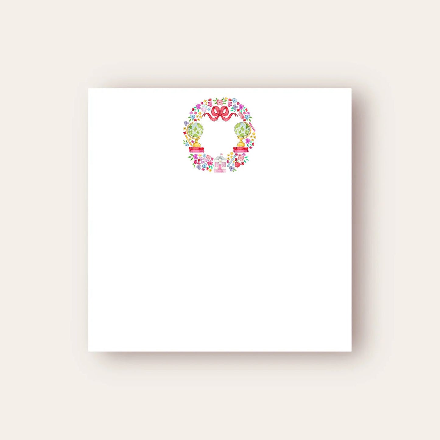 Teacher Wreath Baby Chunk Notepad