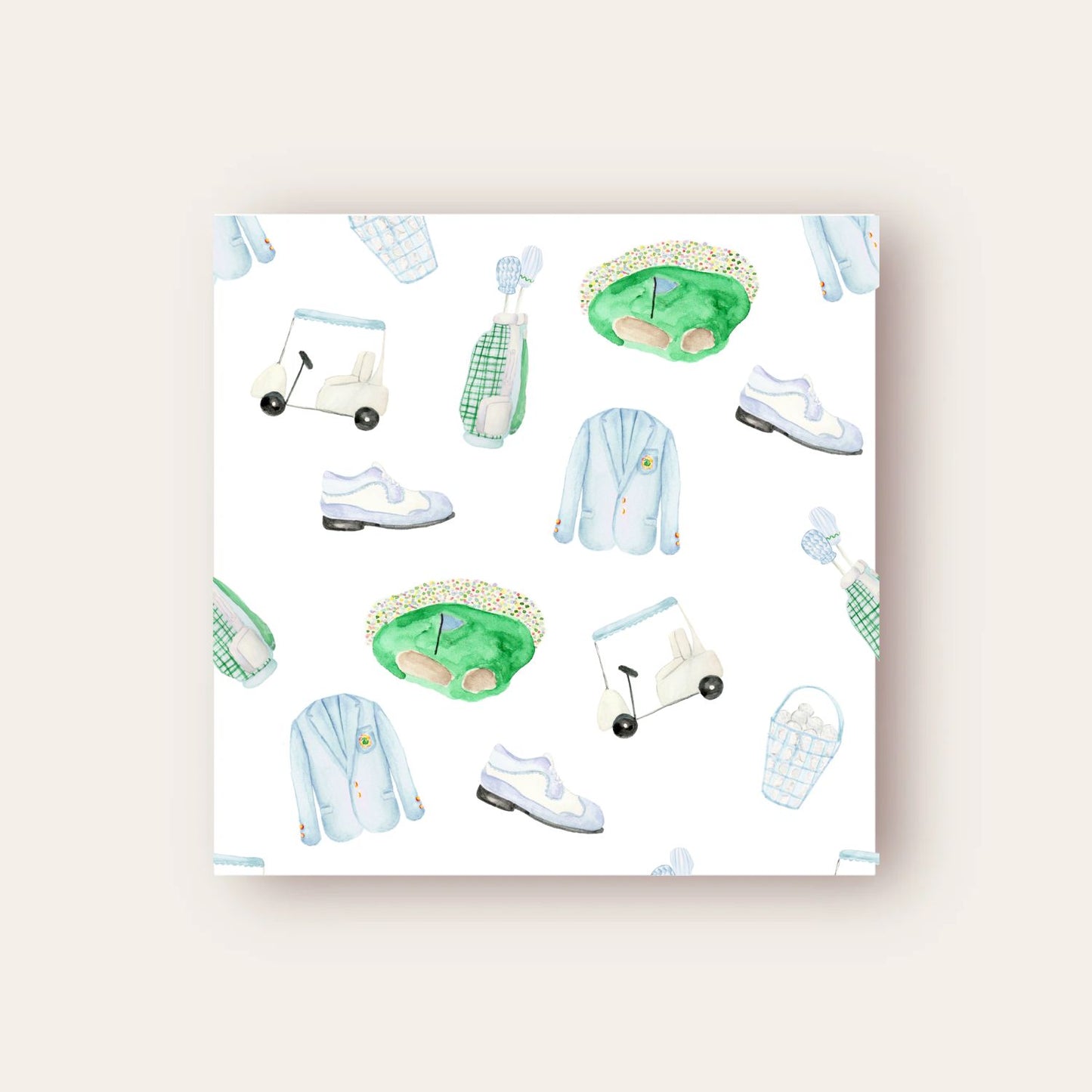 Little Golfer Boy Paper Coaster