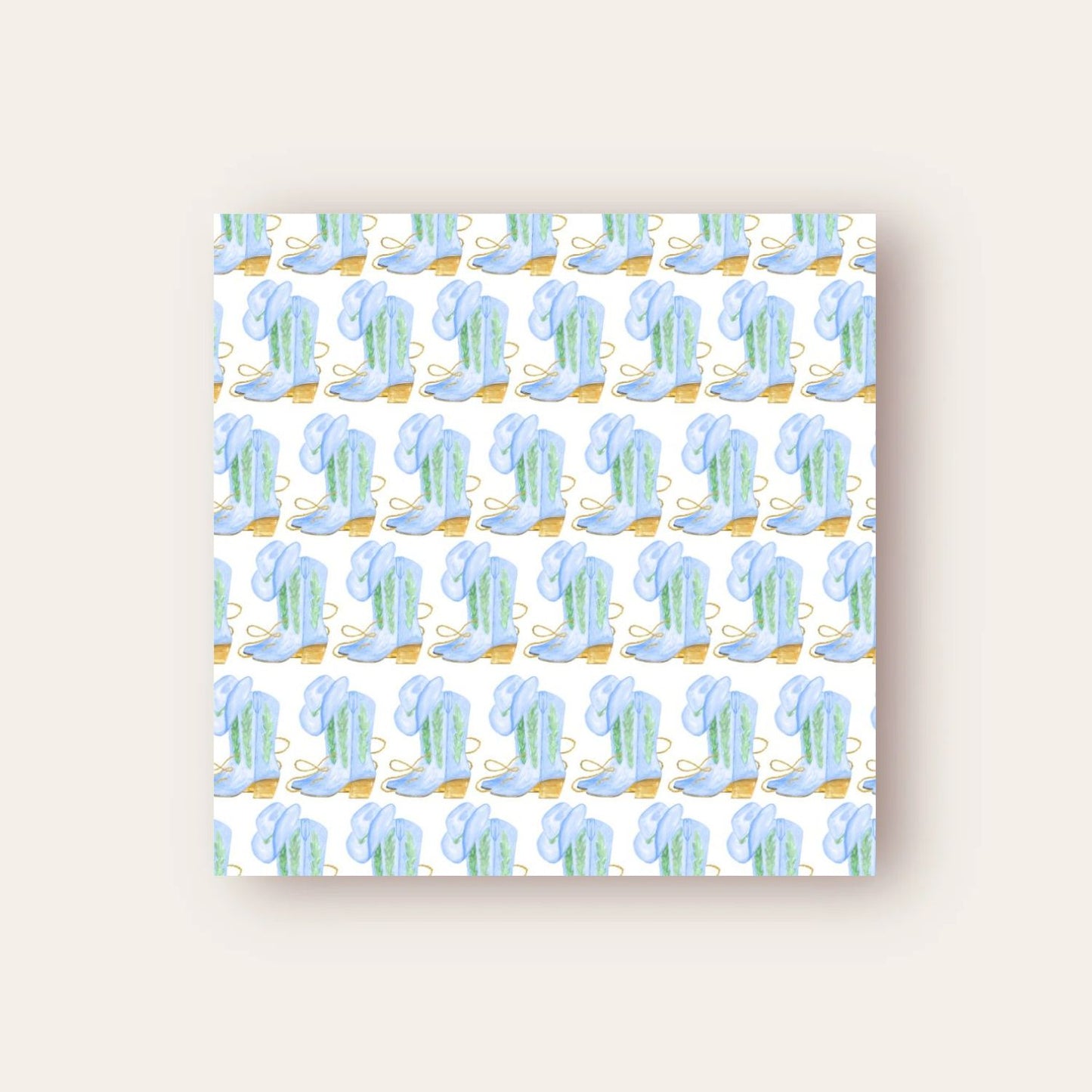 Dear John Hat & Boots Paper Coaster