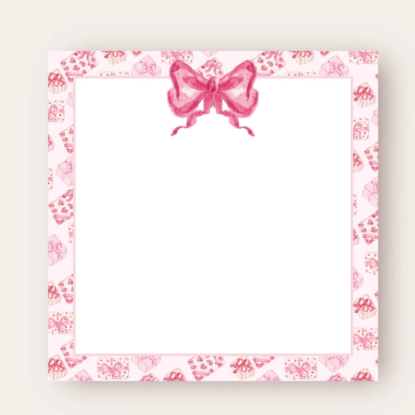 The Giftiest Pink Bow Big Chunky Notepad