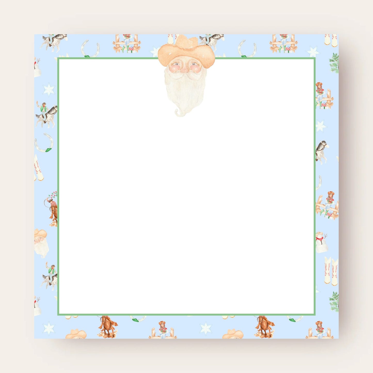 The Cowboy Santa Big Chunky Notepad (Blue Edition)