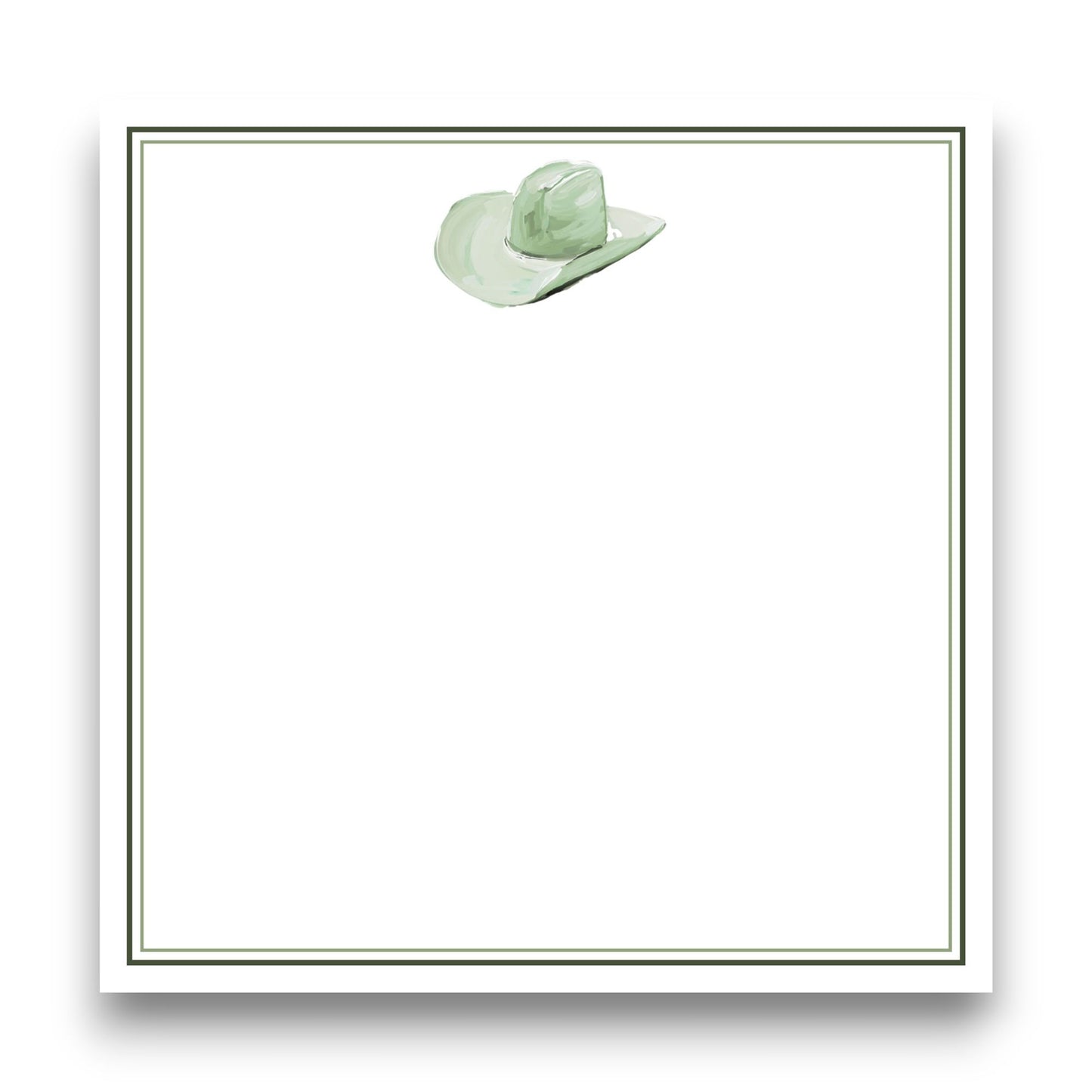 Green Cowboy Hat Big Chunky Notepad