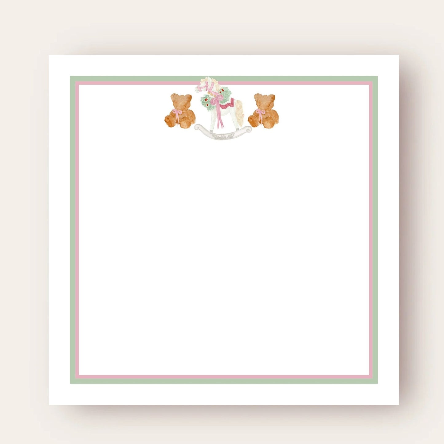 Rocking Horse & Teddy Big Chunky Notepad