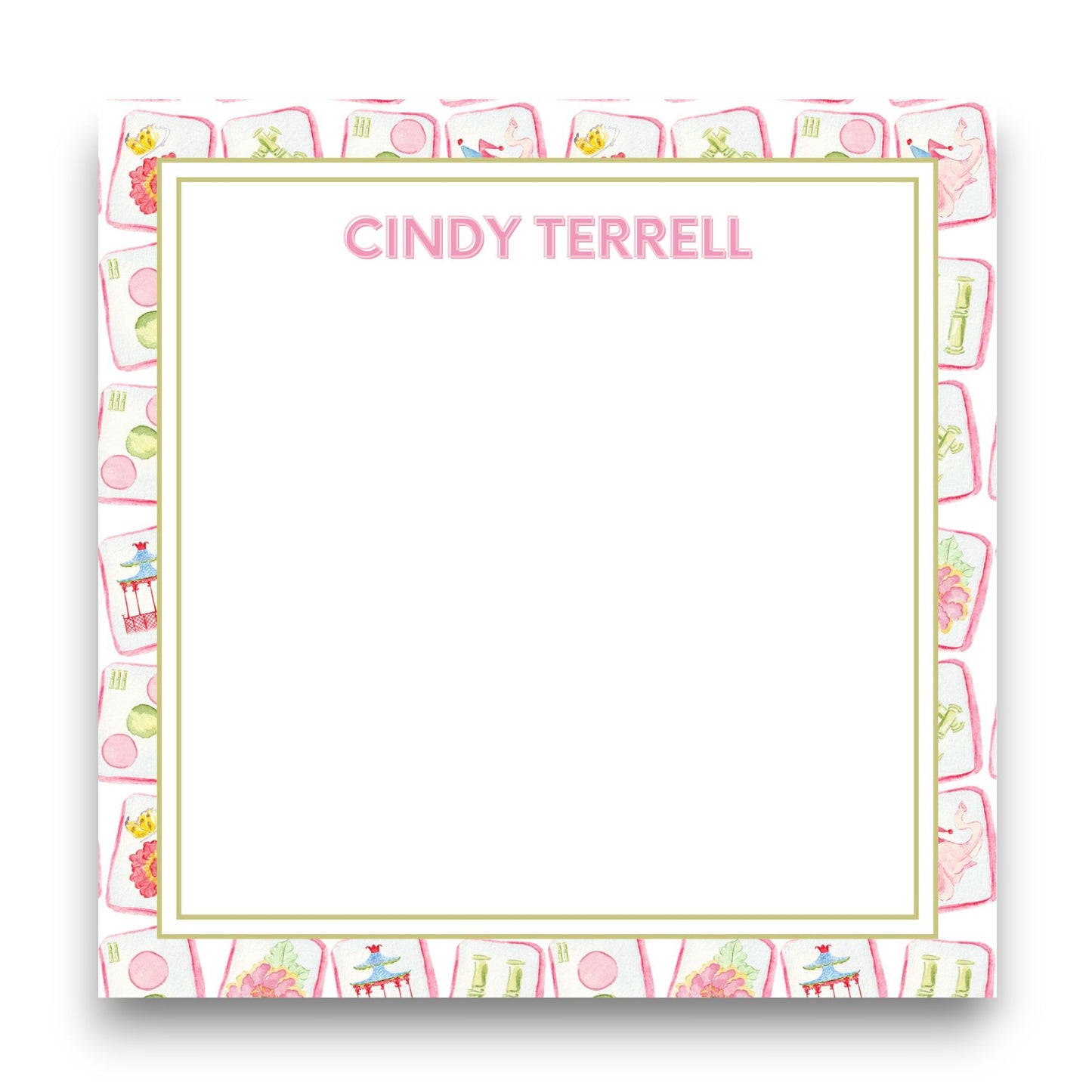 Mahjong Tiles Big Chunky Notepad
