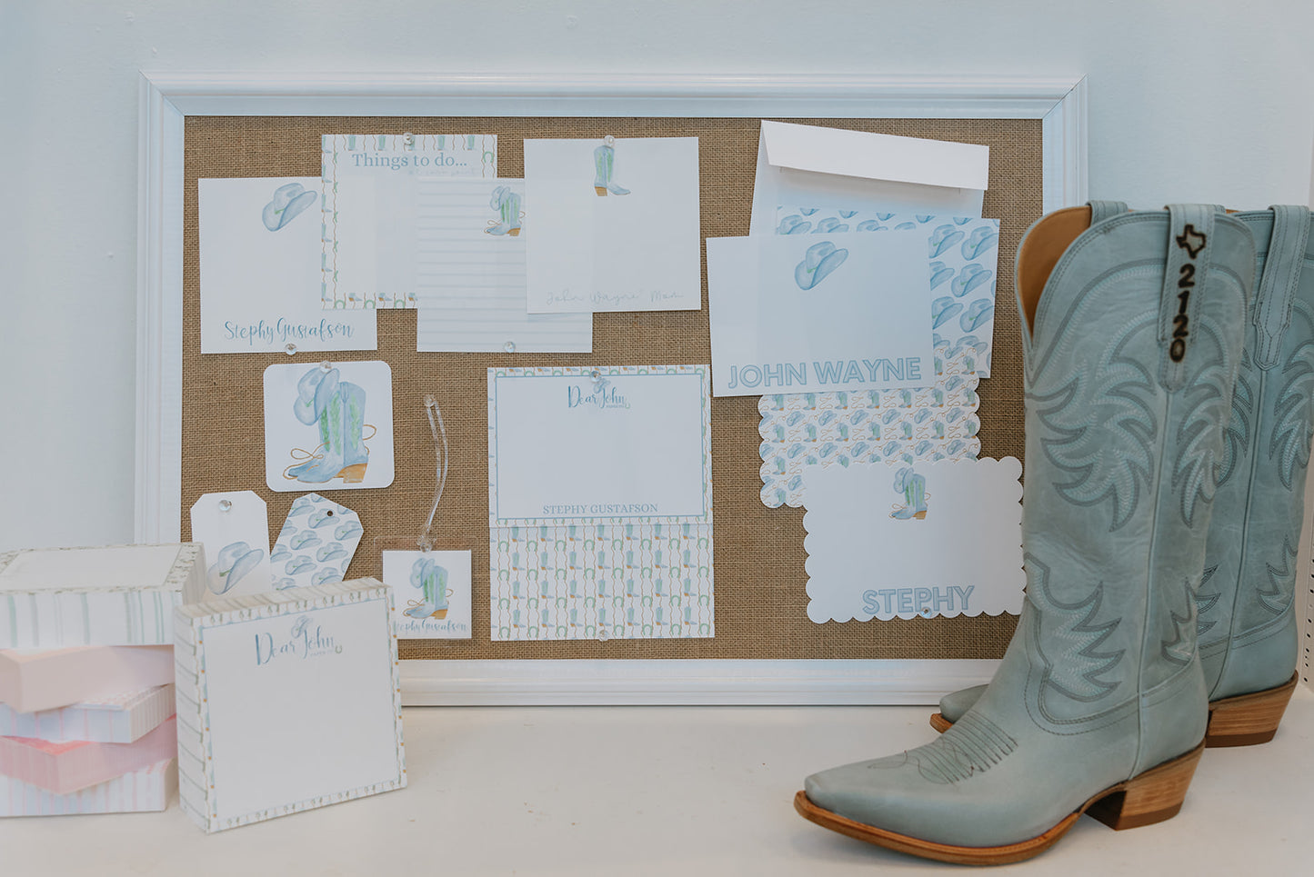 Dear John Hat & Boots Bag Tag