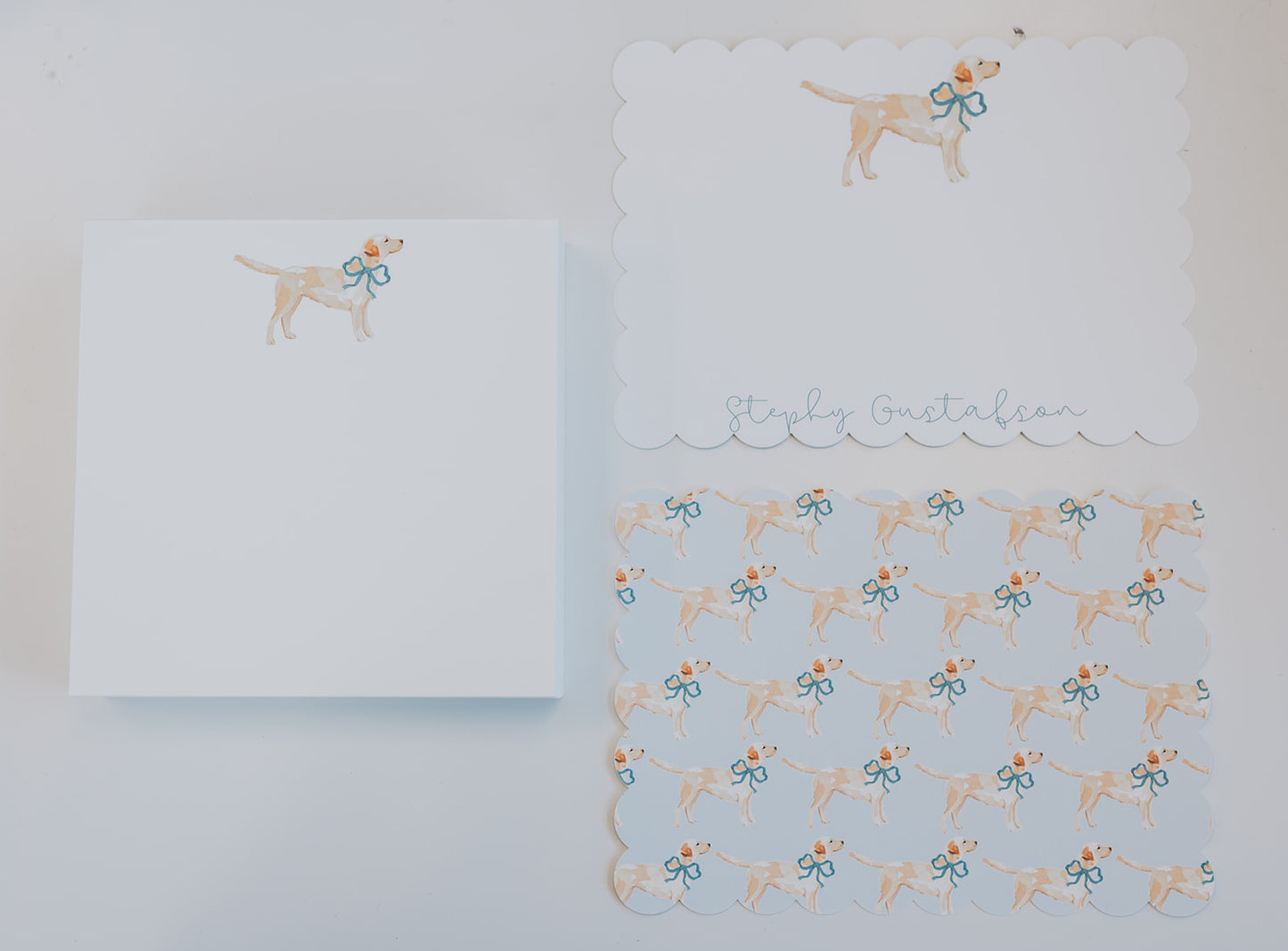 Yeti with bow Stationery Set