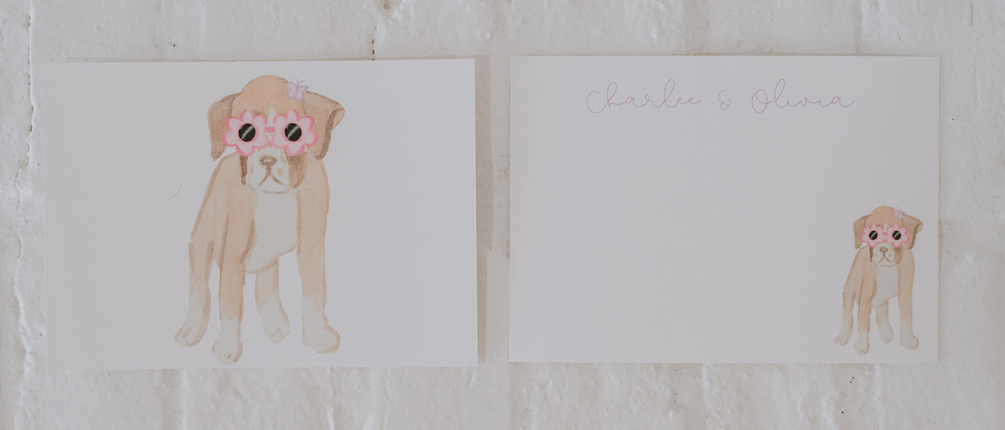 Cute Boxer Stationary Set