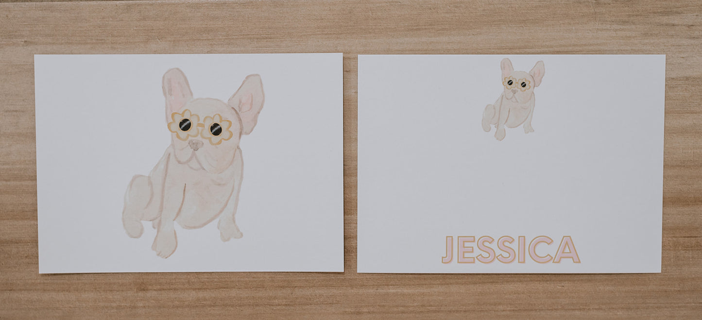 Cute French Bulldog Stationary Set