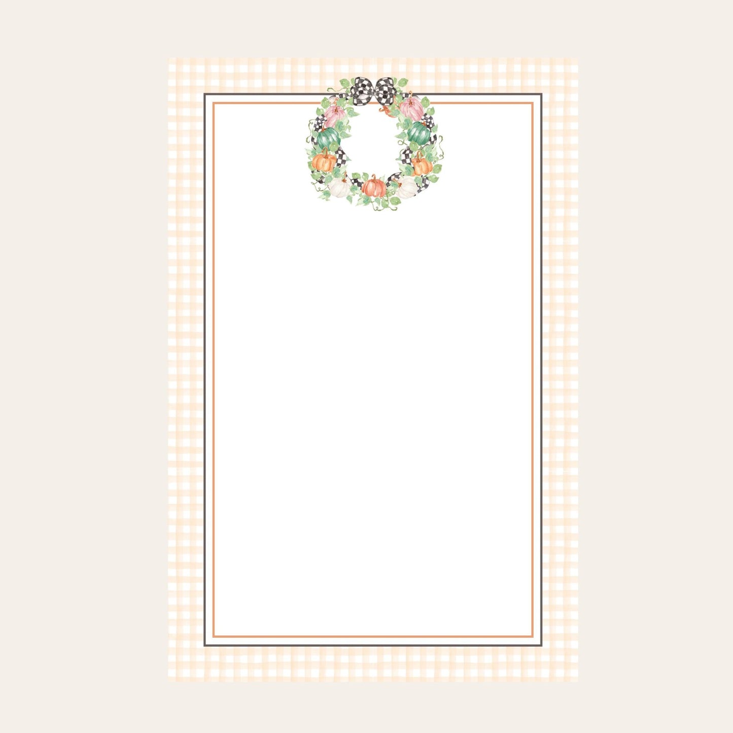 MacKenzie Fall Wreath Skinny Chunk Notepad