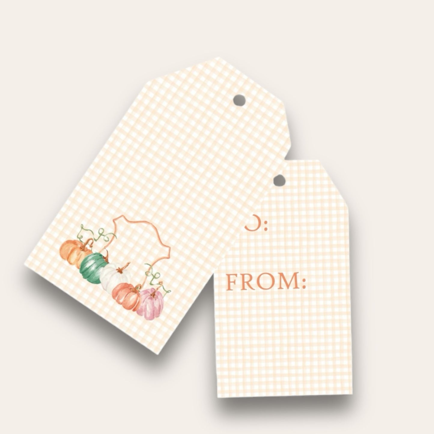 MacKenzie Pumpkin Crest Big Gift Tags