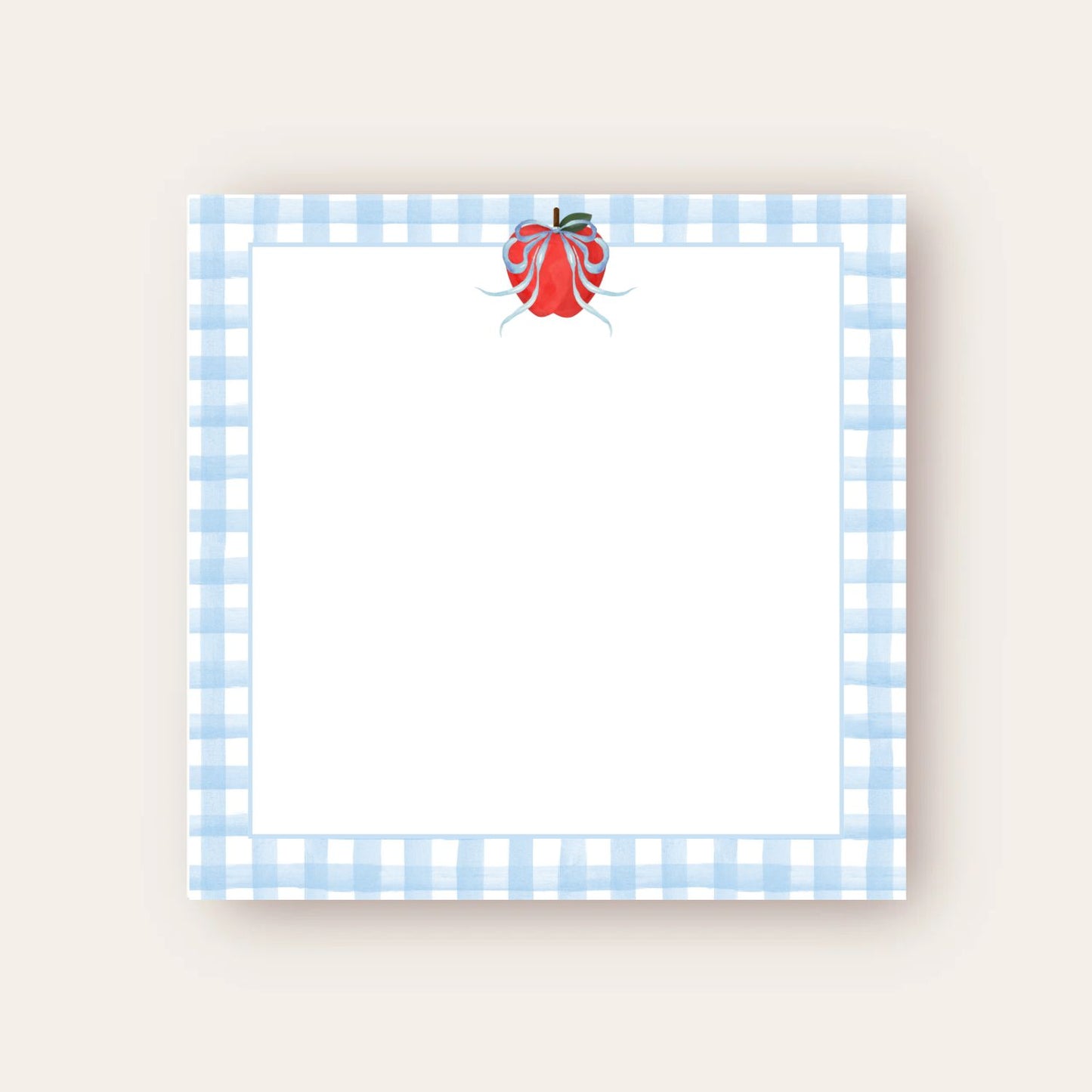 Apple, Bow & Check Baby Chunk Notepad