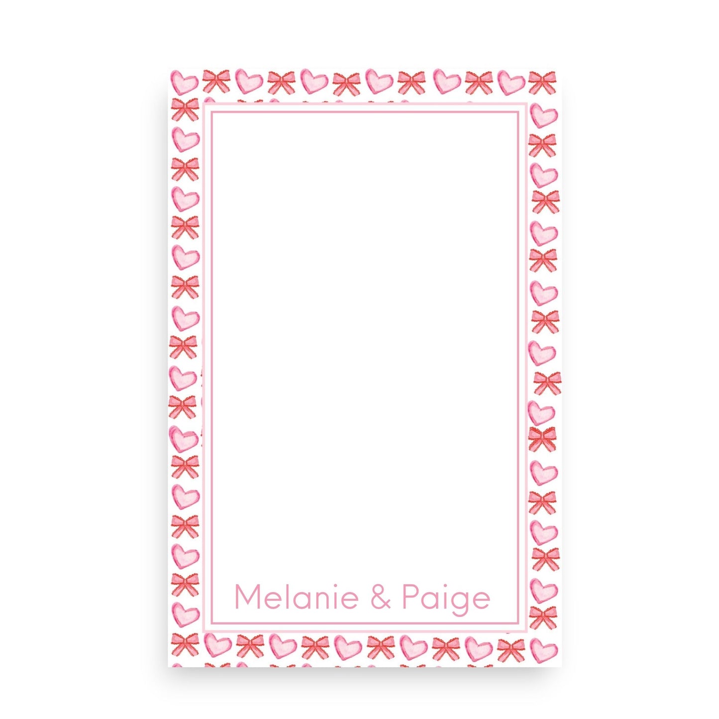 XO Love and Bows Skinny Chunk Notepad