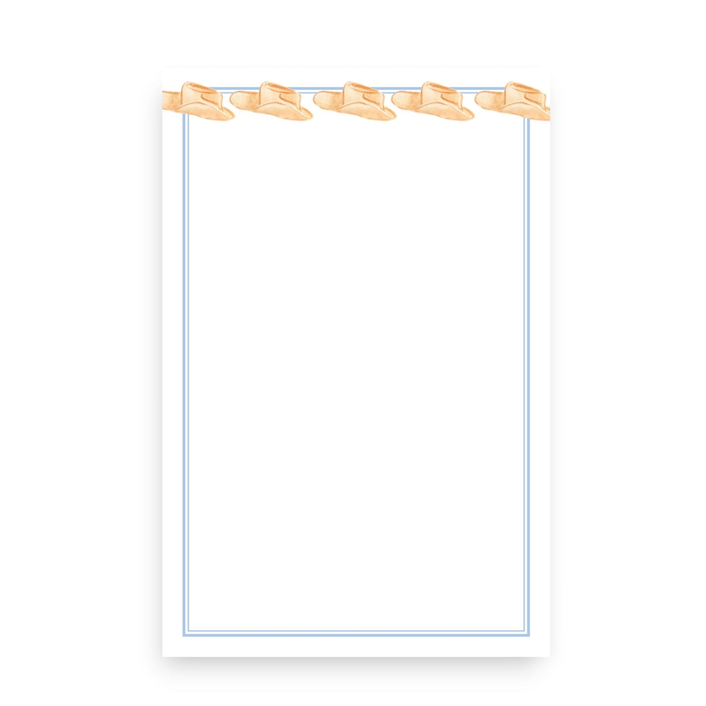 Brown Cowboy Hat & Border Skinny Chunk Notepad