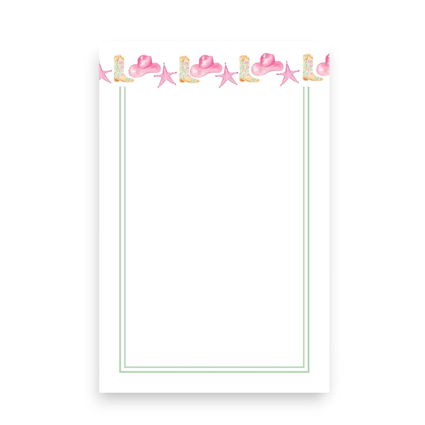 Heartbreak Hat, Boot & Stars Skinny Chunk Notepad