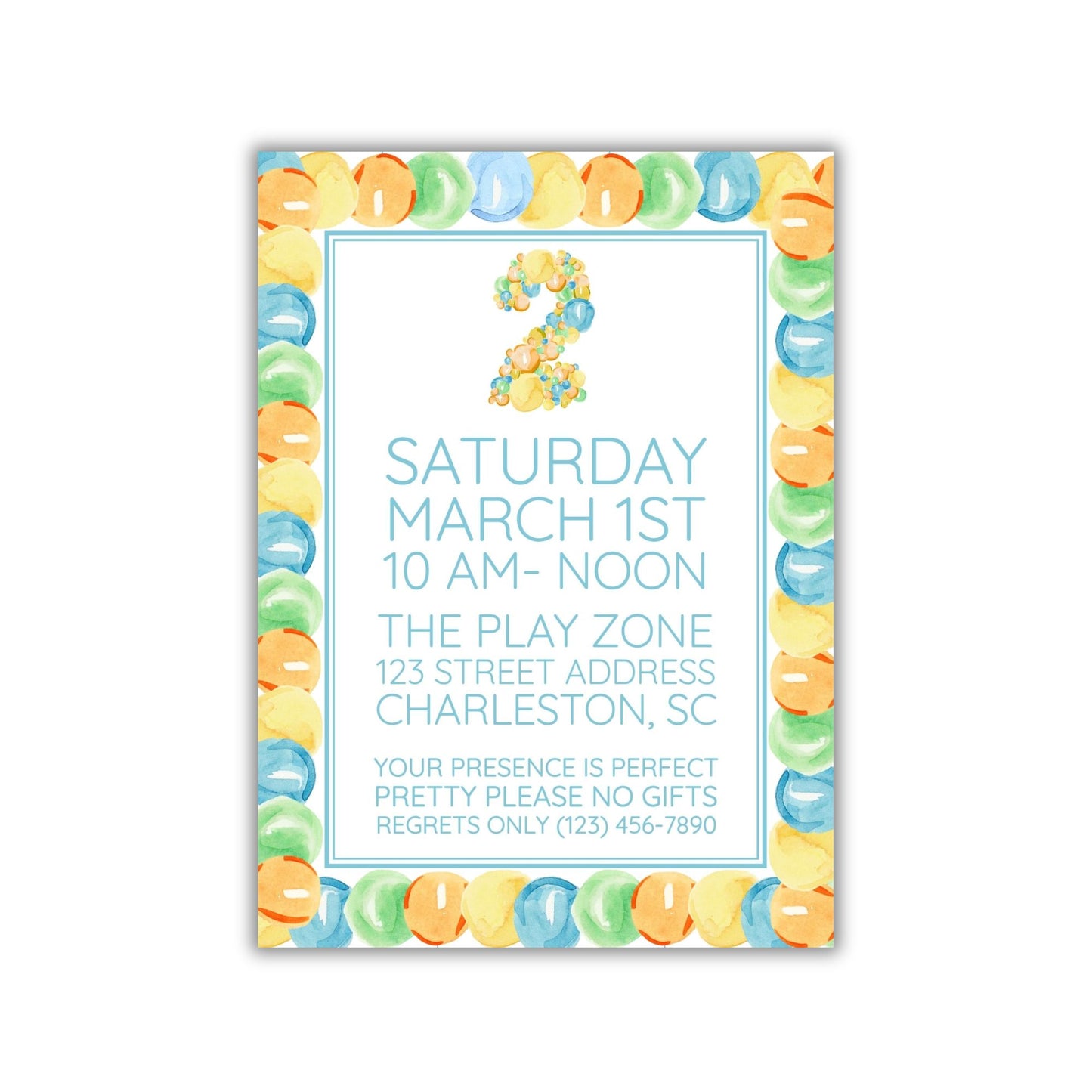 George Turns 2 Birthday Invitation (Can Make Any Age)