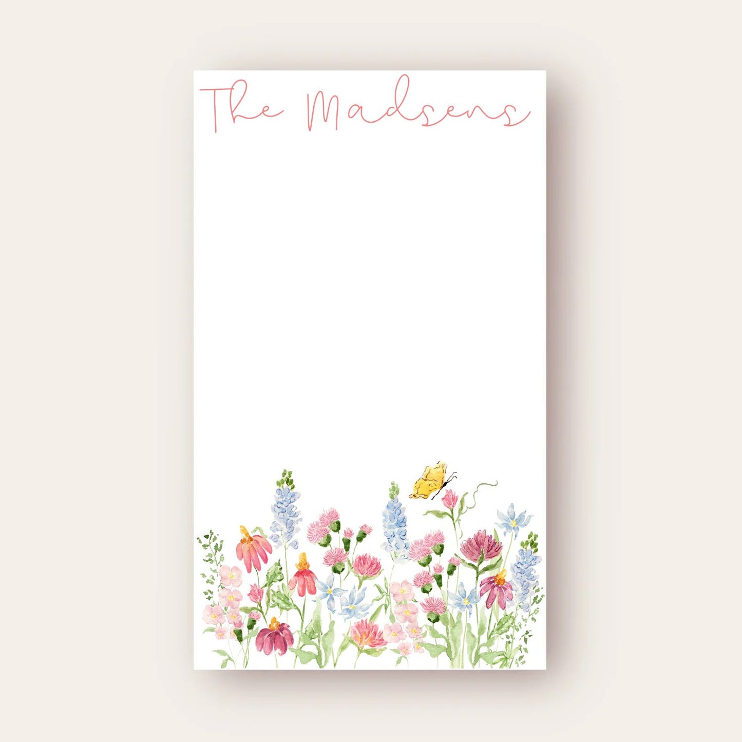 Wildflower Garden Skinny Chunk Notepad