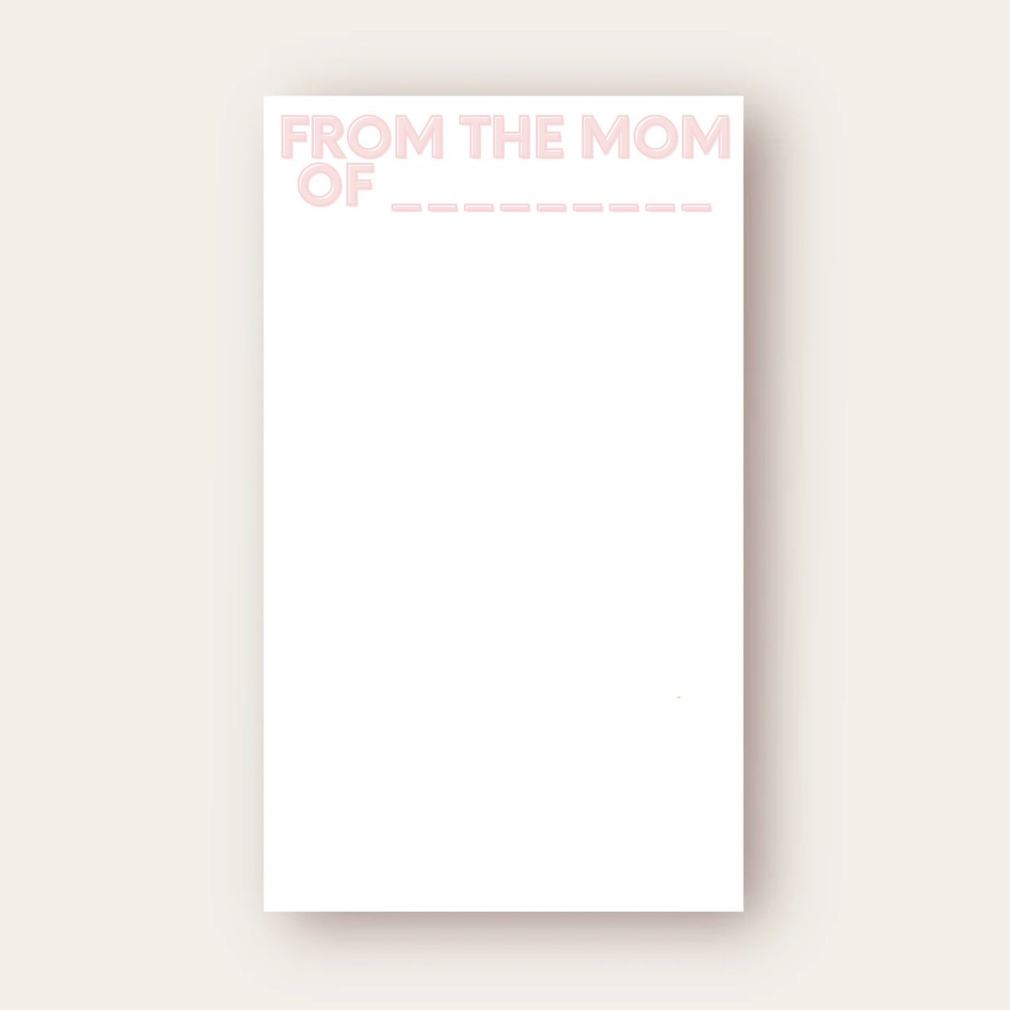 Mama Maria (Pink) Skinny Chunk Notepad