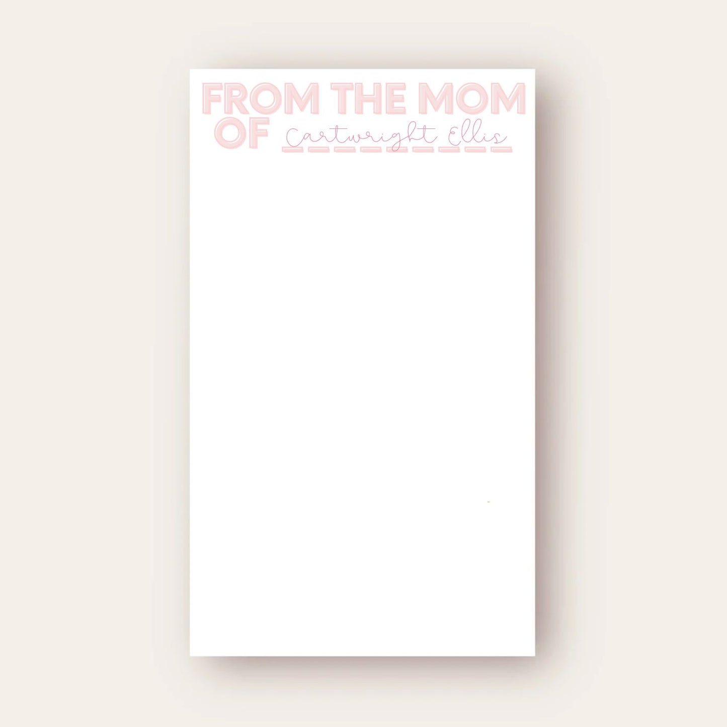 Mama Maria (Pink) Skinny Chunk Notepad