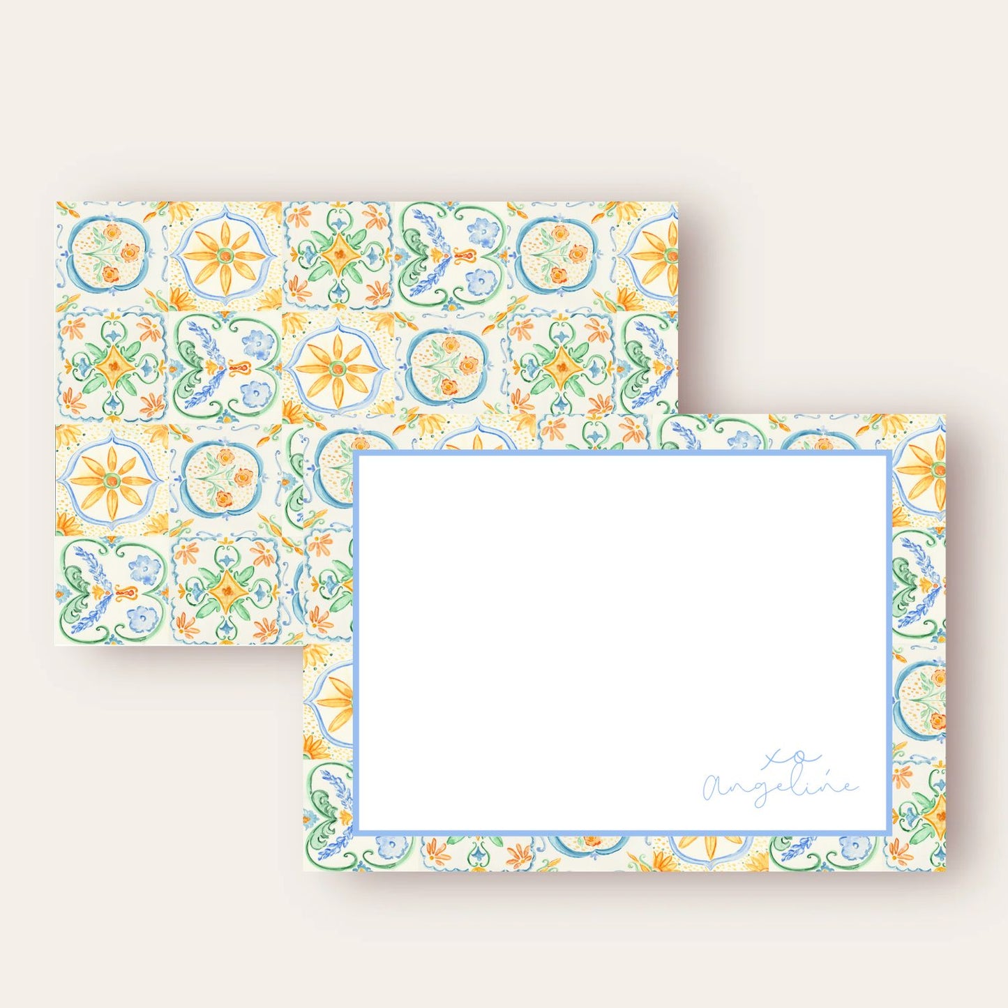 Italian Tile Stationery Set