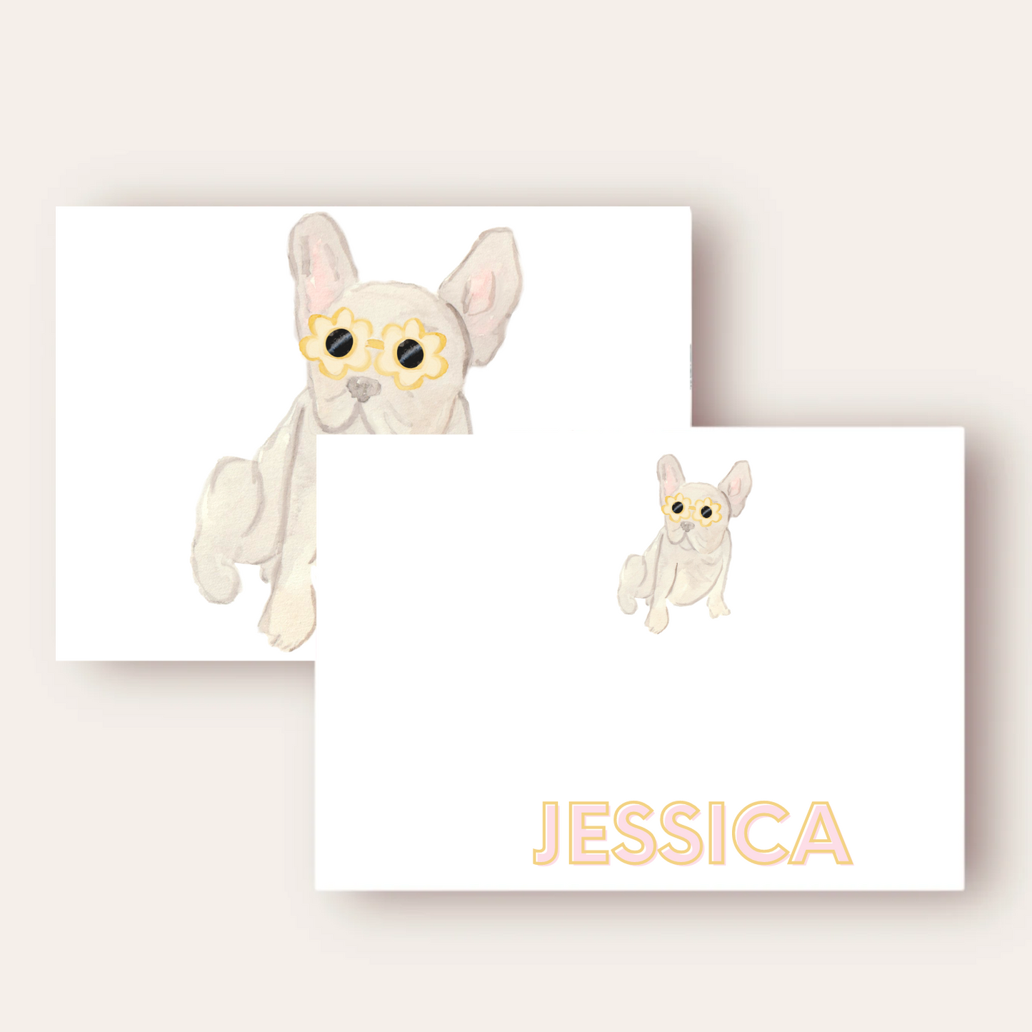 Cute French Bulldog Stationary Set