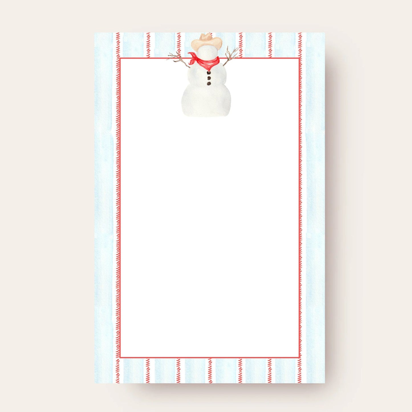 Cowboy Snowman Skinny Chunk Notepad