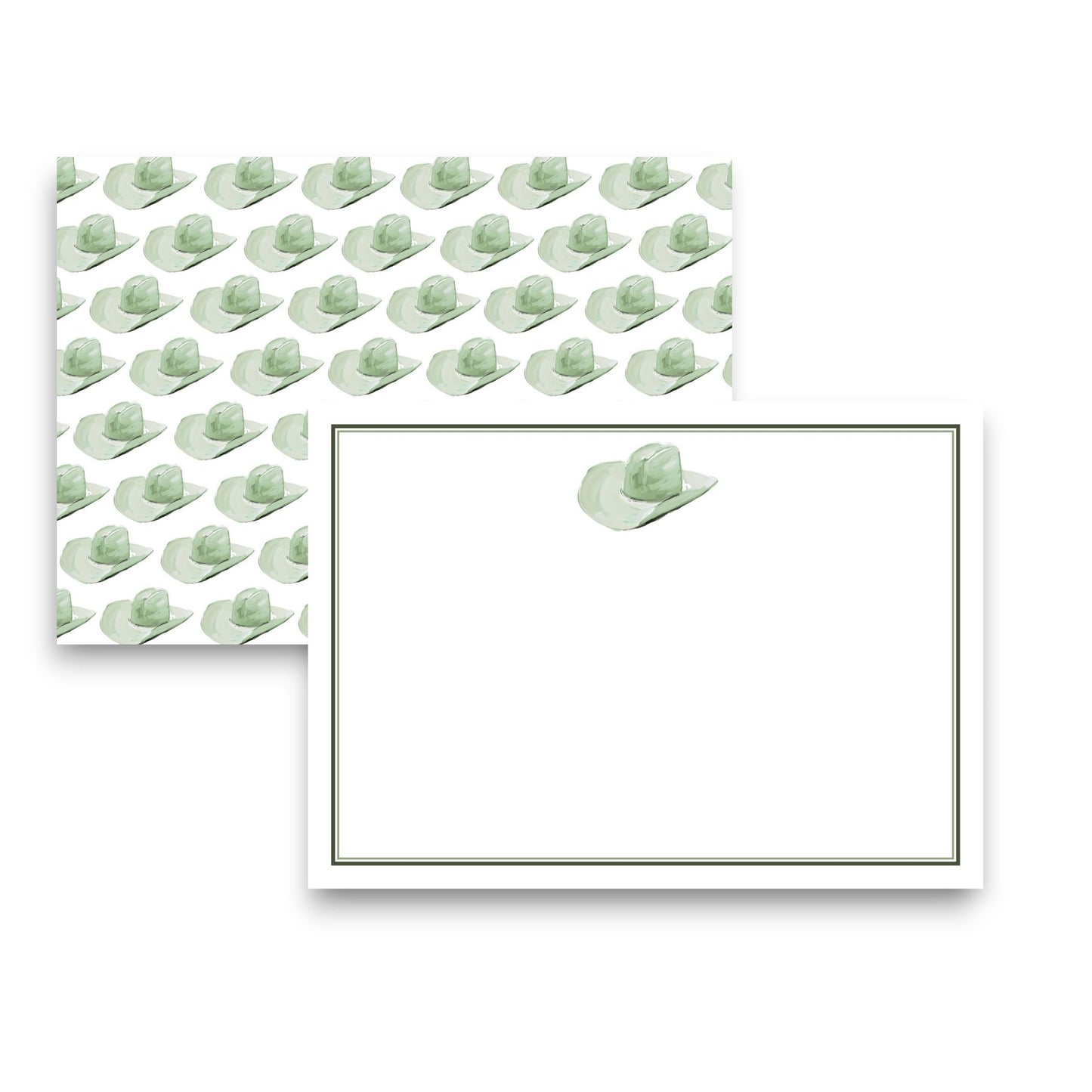 Green Cowboy Hat Stationery Set