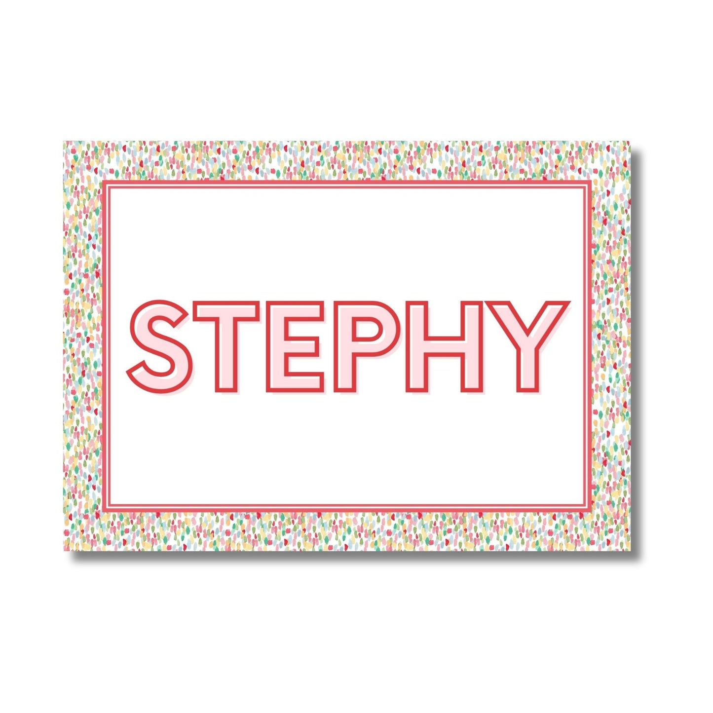 Jolly Red Confetti Stationery Set