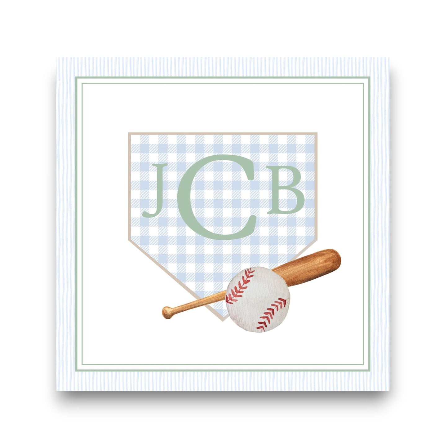 Baby Jack's Rookie Year Square First Birthday Party Invitation