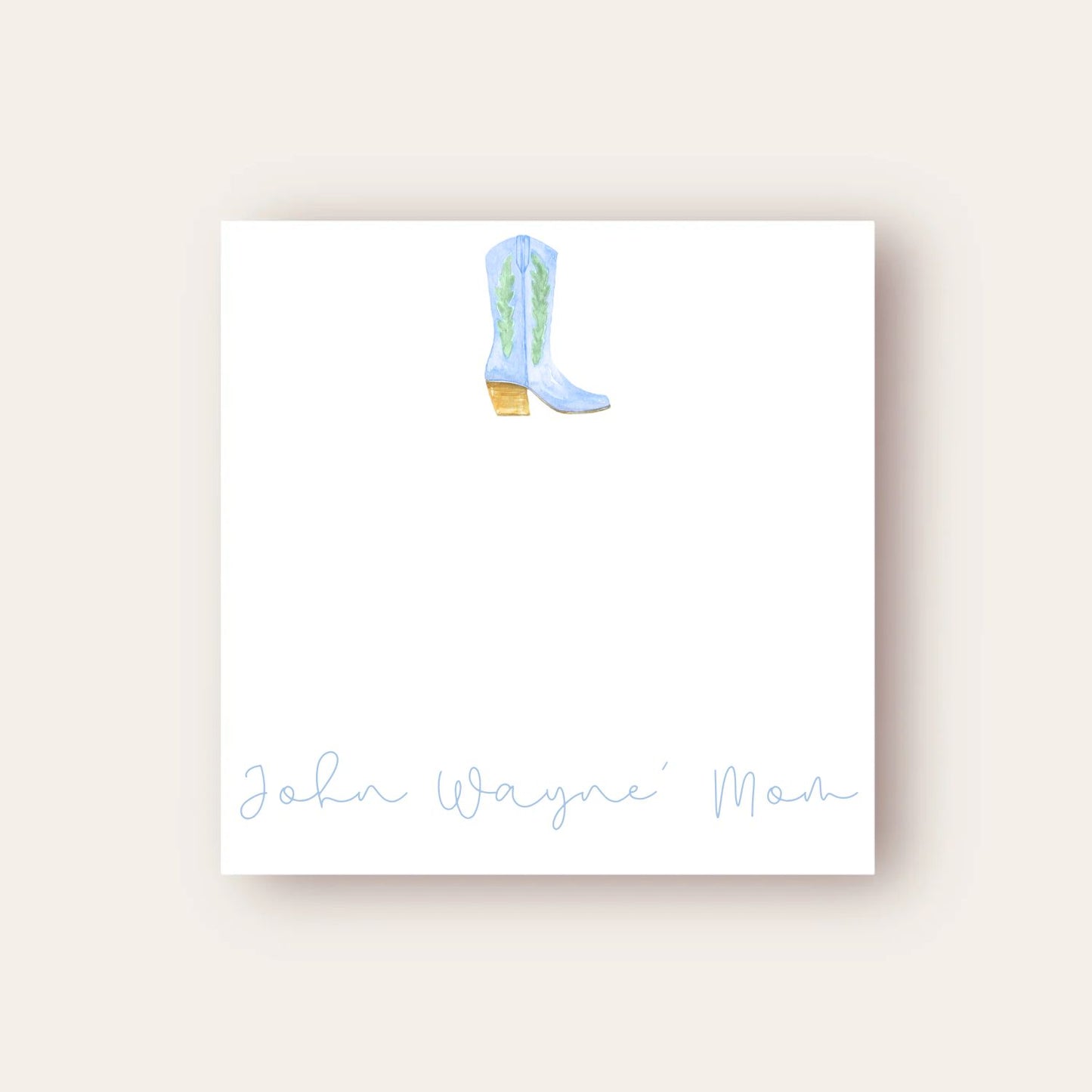 Dear John Blue Boot Baby Chunk Notepad