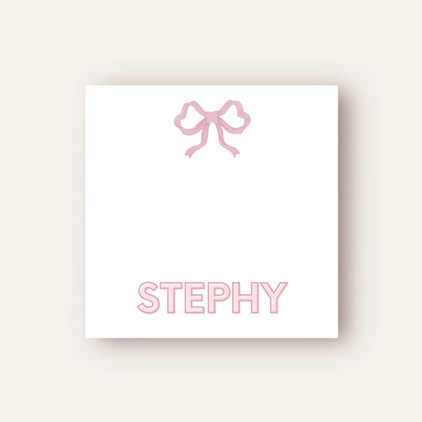 Pink Bow Baby Chunk Notepad