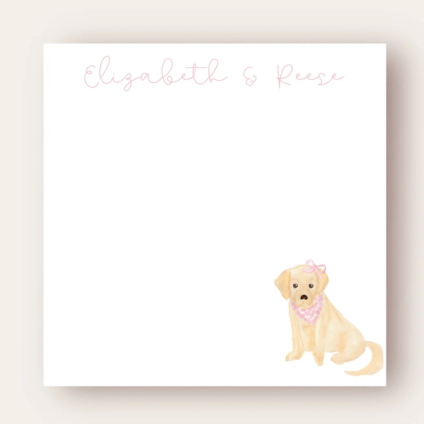 Cute Golden or Yellow Lab Puppy Big Chunky Notepad