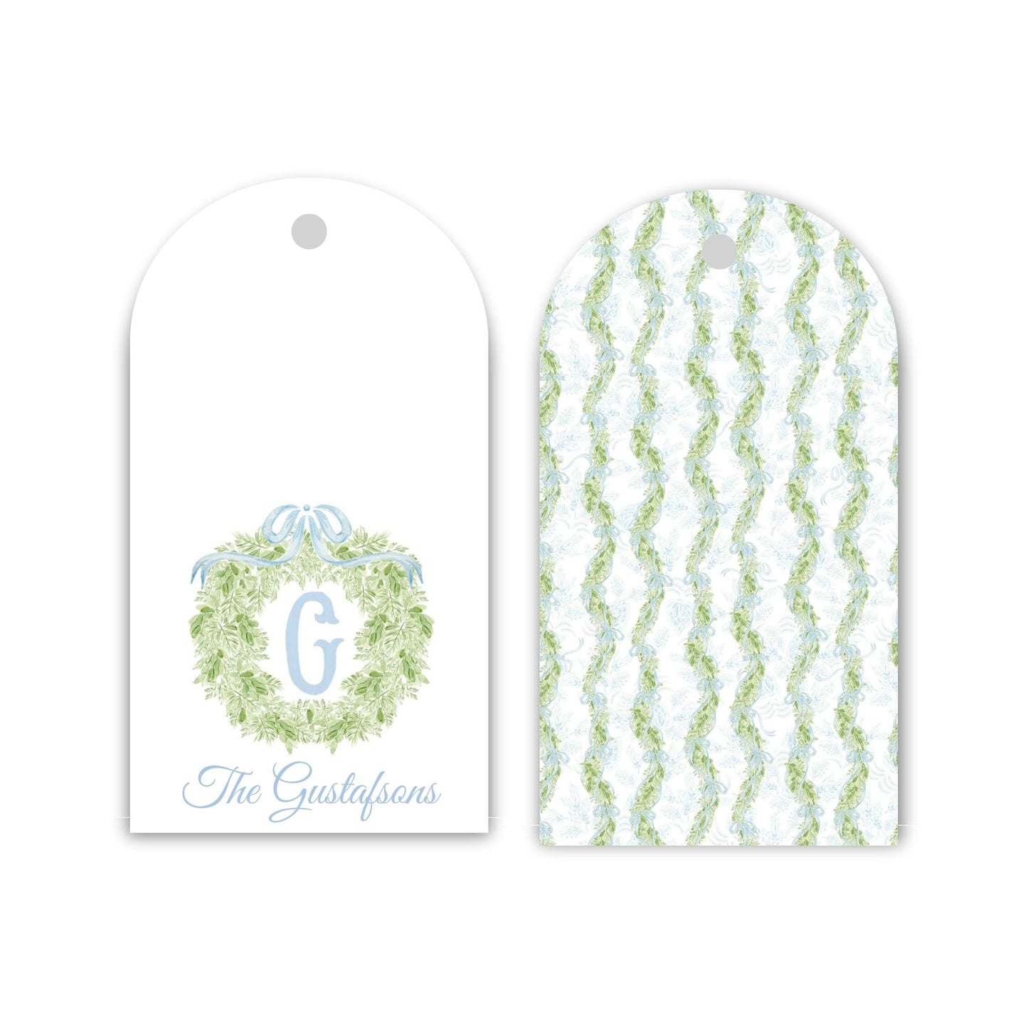 Garland & Blue Big Gift Tags