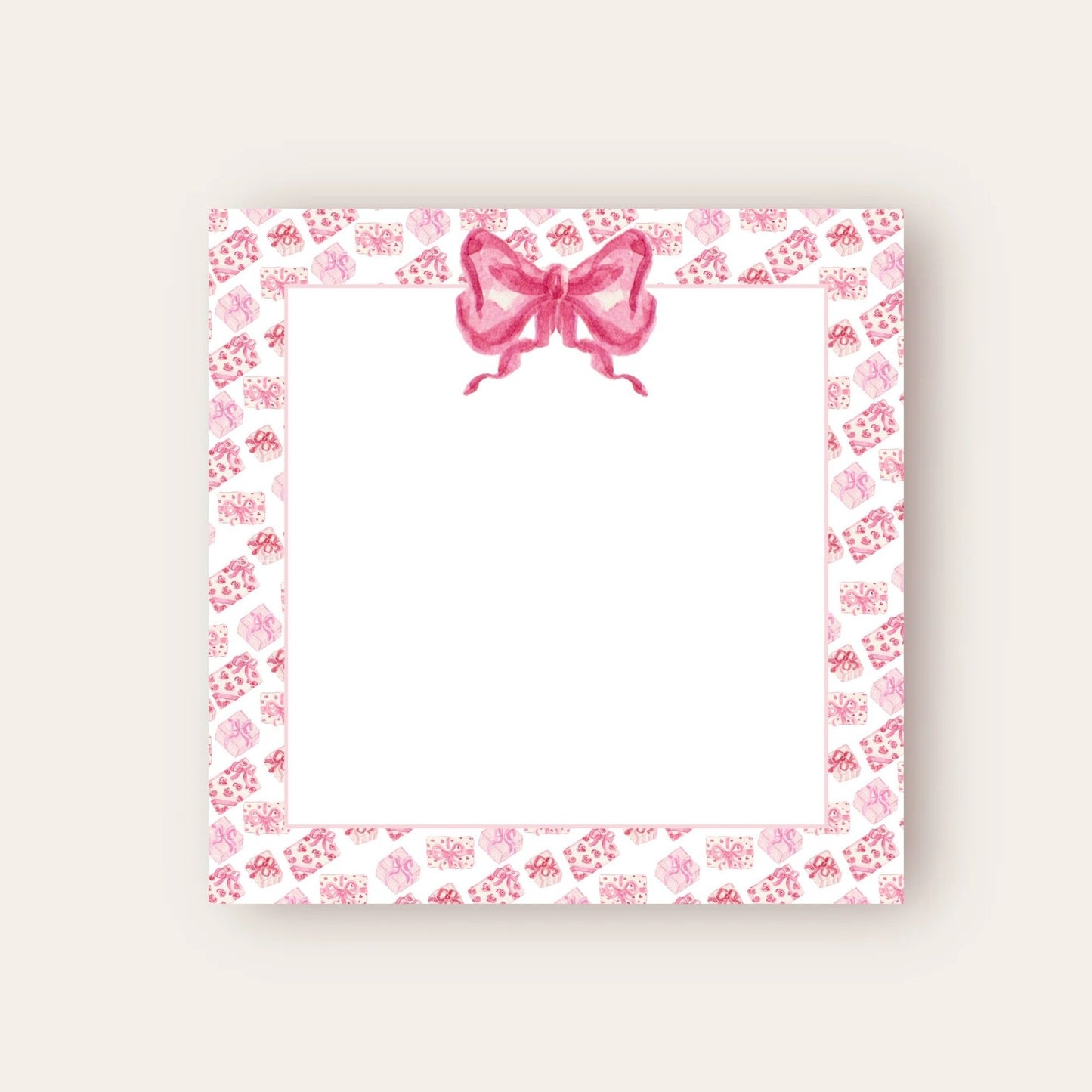 The Giftiest Pink Bow Baby Chunk Notepad